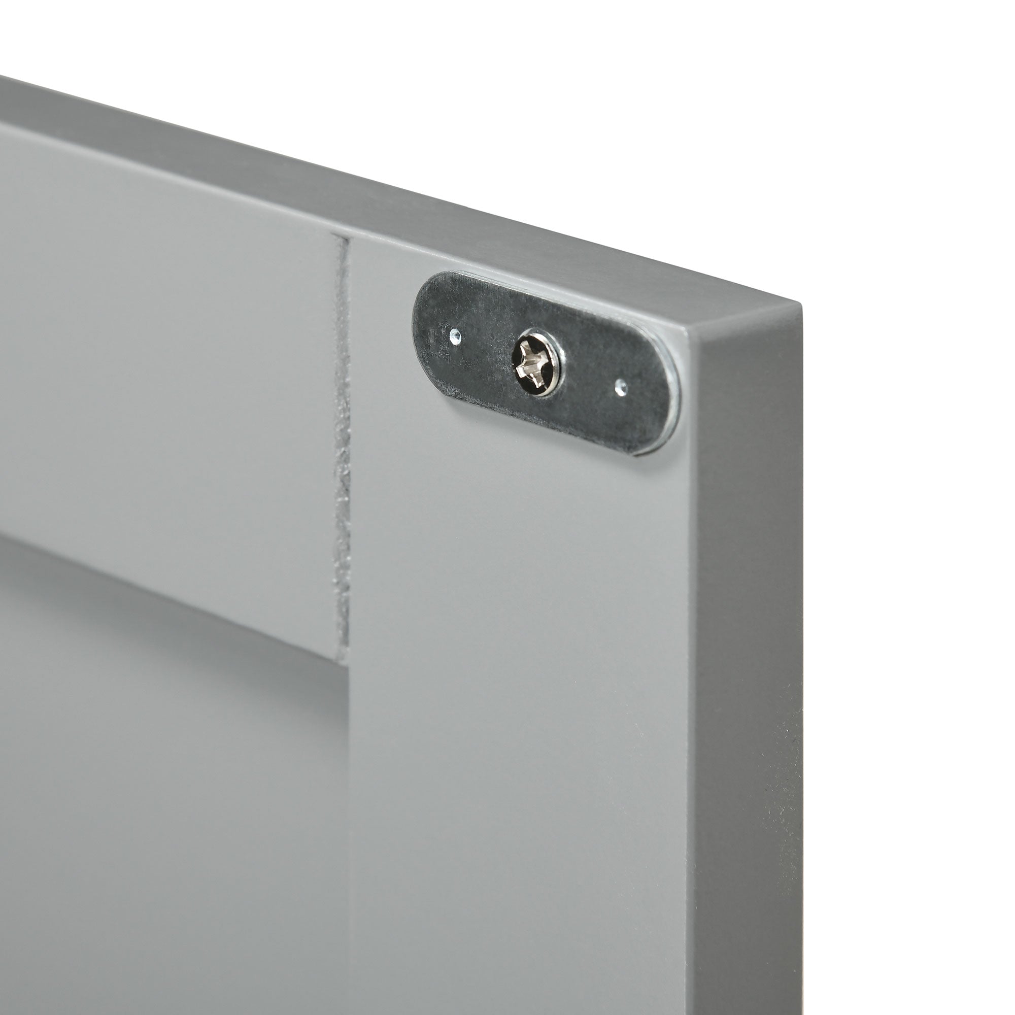 kleankin Pedestal Under Sink Cabinet with Double Doors, Modern Bathroom Vanity Storage Unit with Shelves, Light Grey - North Peak Garden Furniture