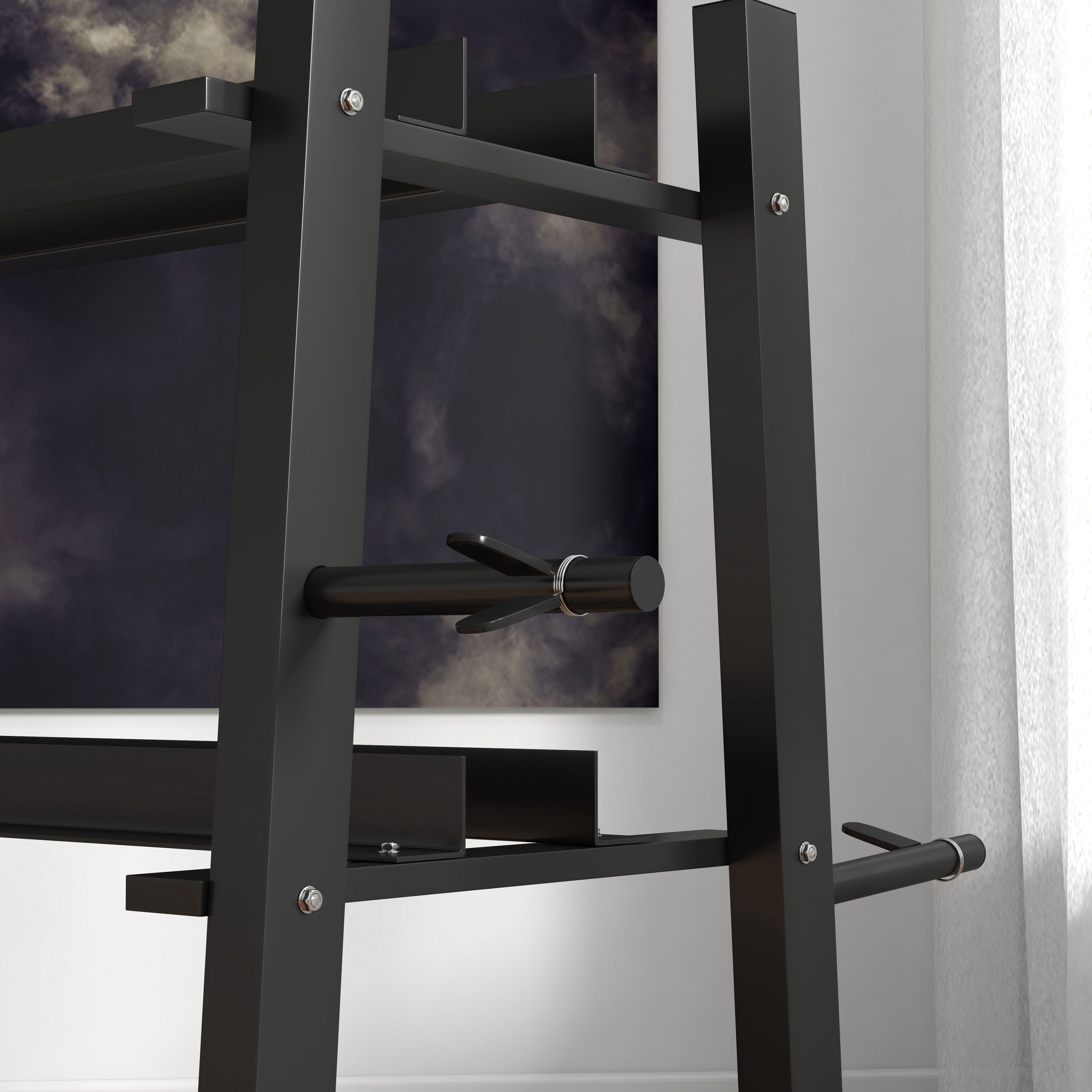 SPORTNOW 3-Tier Dumbbell Rack, Versatile Weight Rack with 4 Weight Rods for Dumbbells, Kettlebells and Plates (Rack Only) - North Peak Garden Furniture