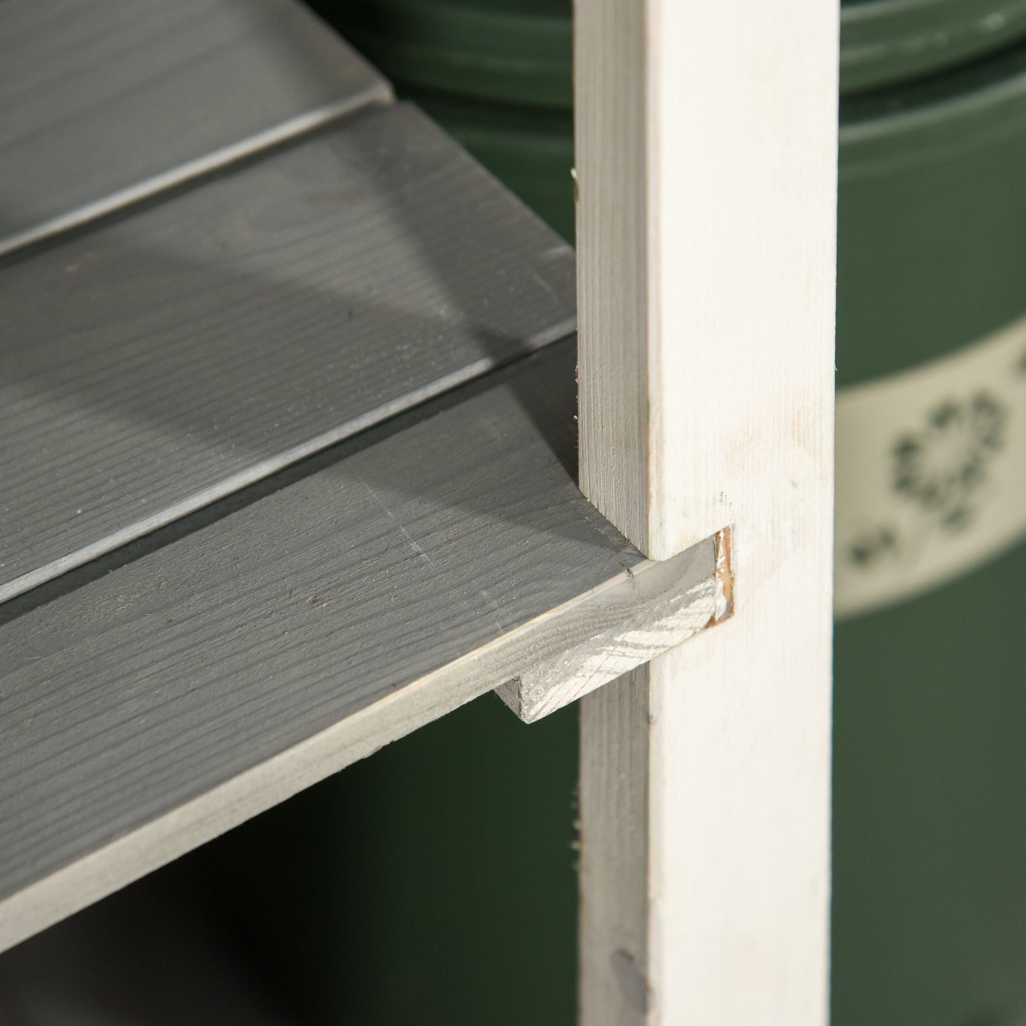 Outsunny Garden Shed Wooden Garden Storage Shed Fir Wood Tool Cabinet Organiser with Shelves 75L x 56W x115Hcm Grey - North Peak Garden Furniture