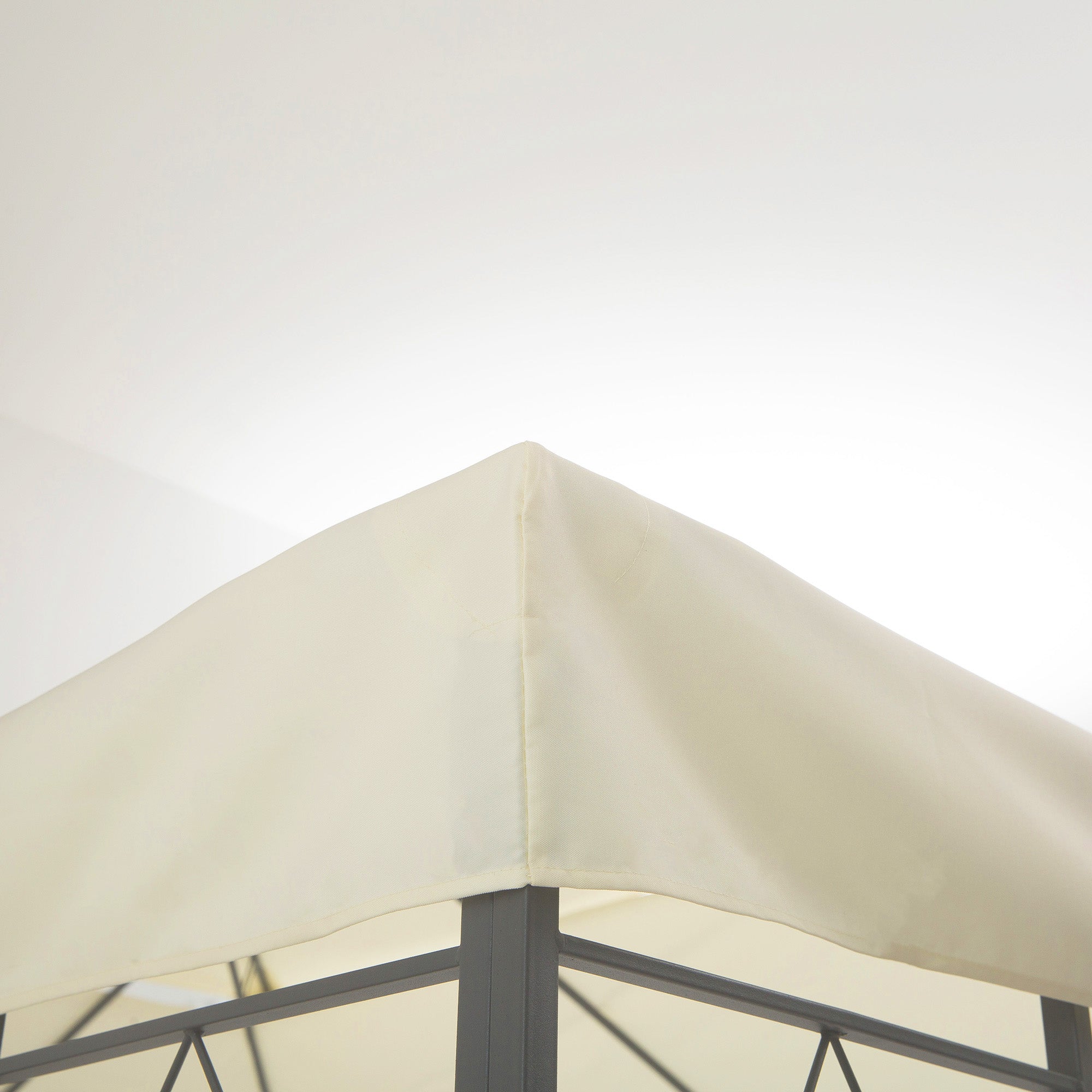 Outsunny 3x4m Gazebo Replacement Roof Canopy 2 Tier Top UV Cover Garden Patio Outdoor Sun Awning Shelters Cream (TOP COVER ONLY) - North Peak Garden Furniture