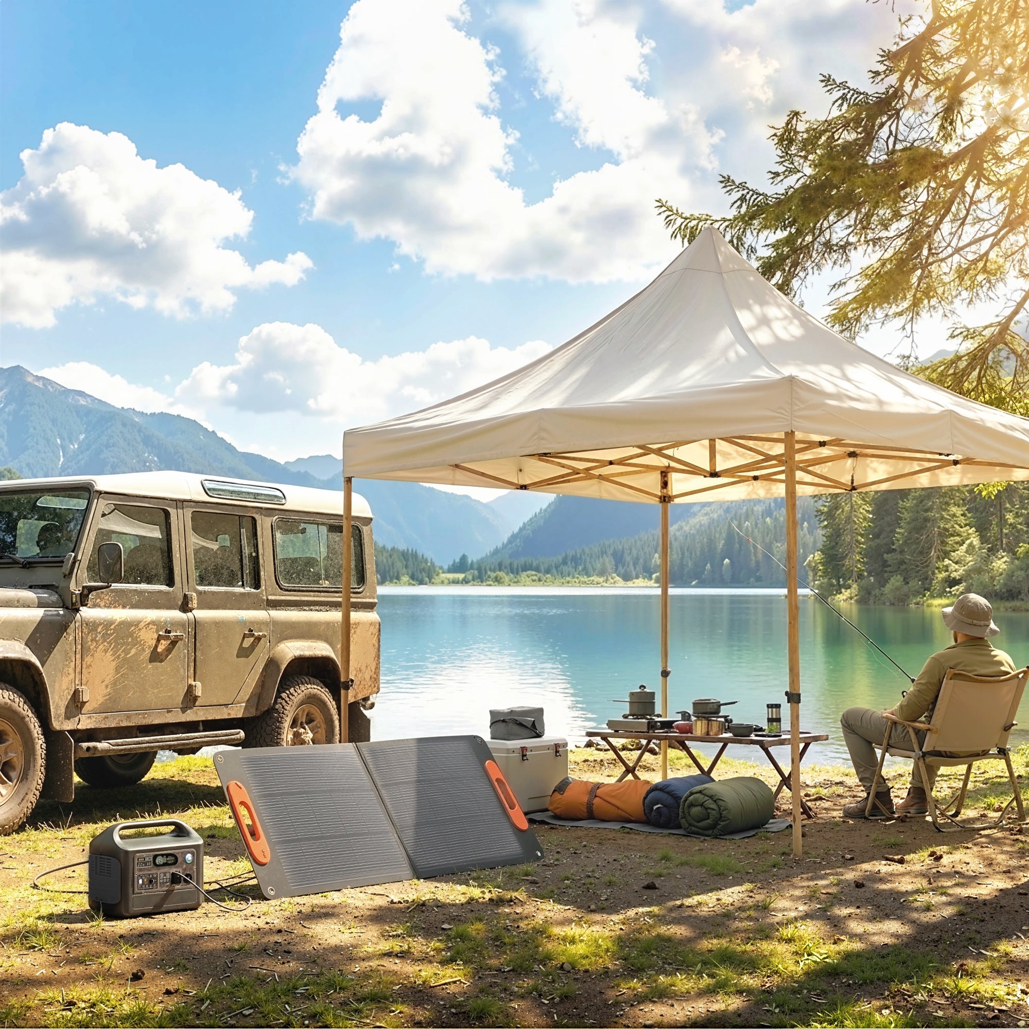 HOMCOM 100W Portable Solar Panel, Foldable Solar Charger with USB-A & USB-C Fast Charging Output, IP67 Waterproof for Mobile Phone Power Bank Flashlight Fans Camping Backpacking Hiking