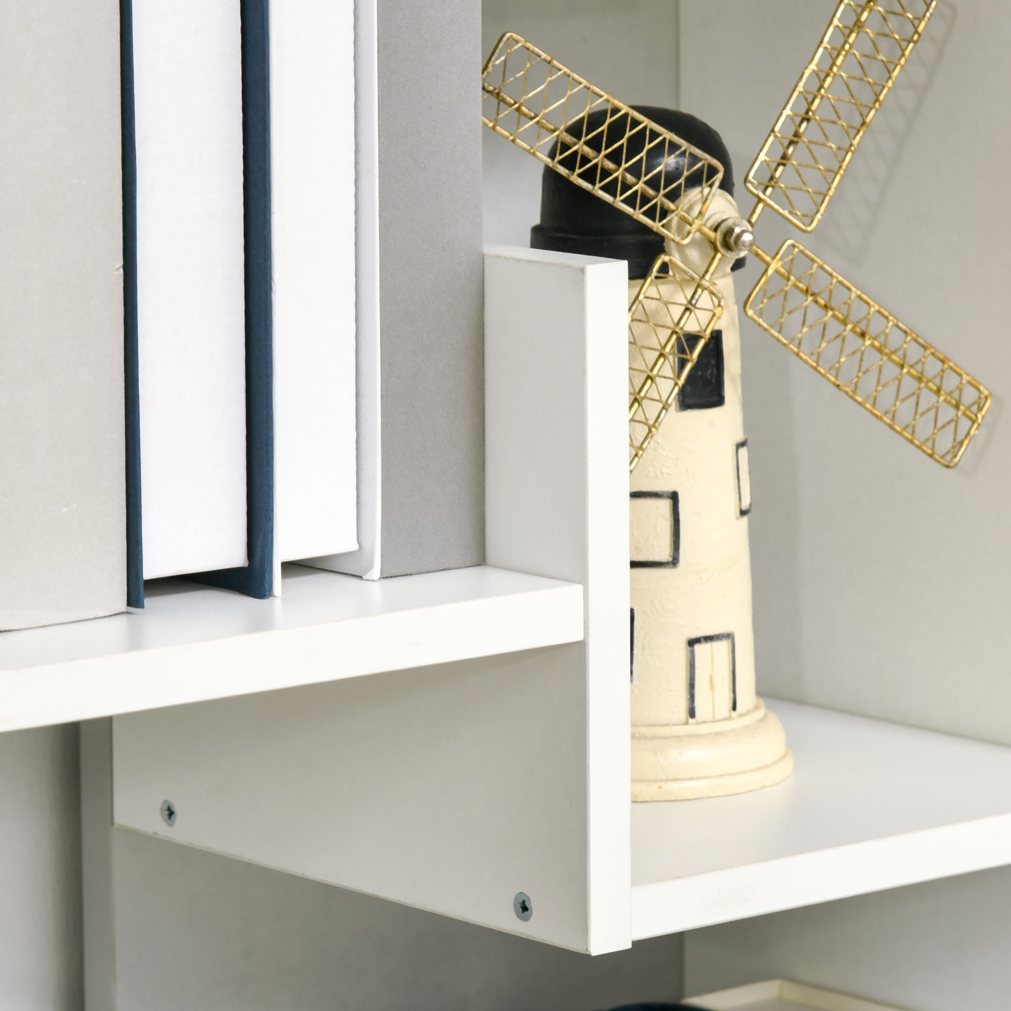HOMCOM Modern Book Shelf with 11 Open Shelves, 6-Tier Bookcase, Freestanding Shelving Unit for Home Office and Study, White - North Peak Garden Furniture
