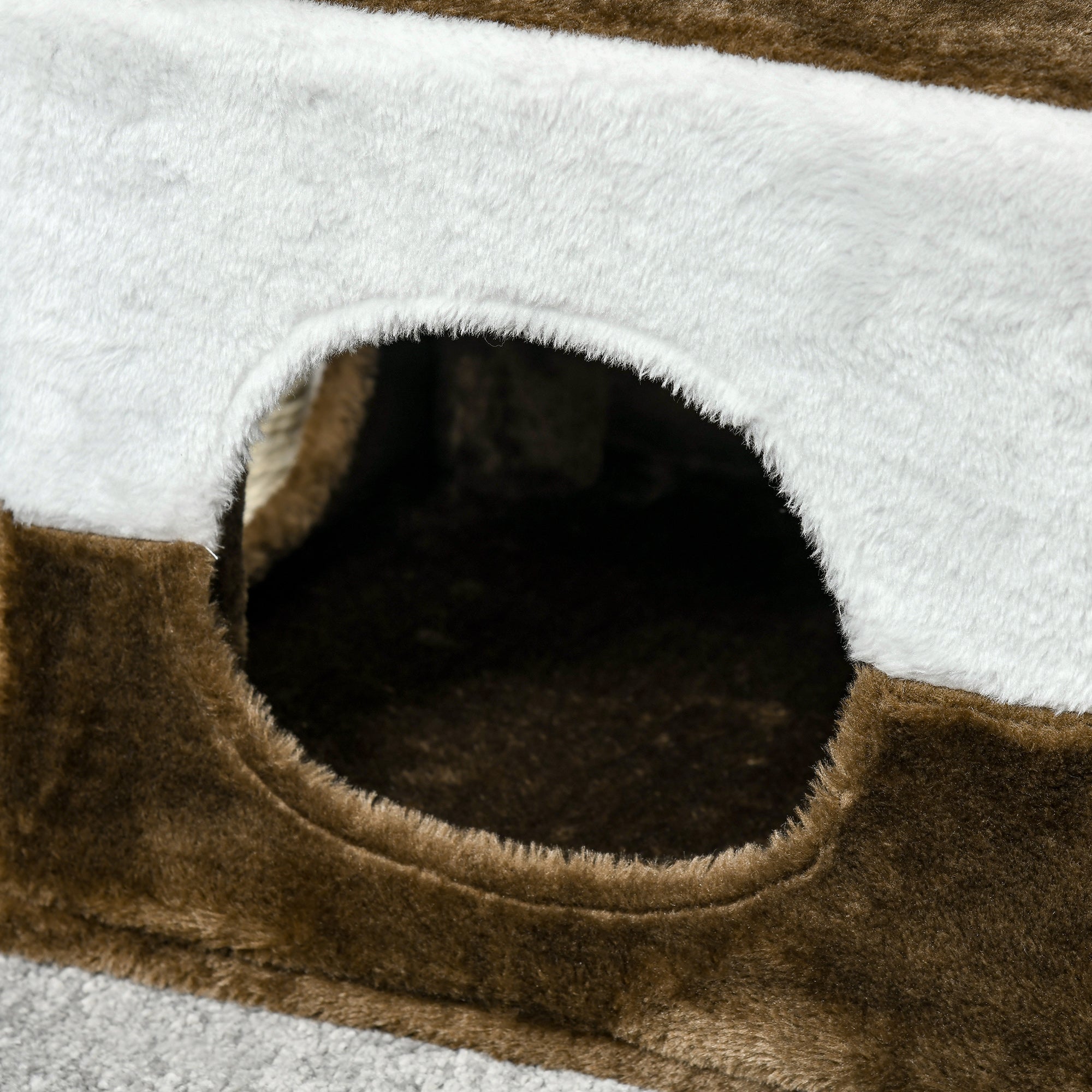 PawHut Cat Tree Tower for Indoor Cats Kitten House Scratching Posts with Condo Perch Interactive Mouse Toy, 45 x 33 x 70 cm, Brown - North Peak Garden Furniture