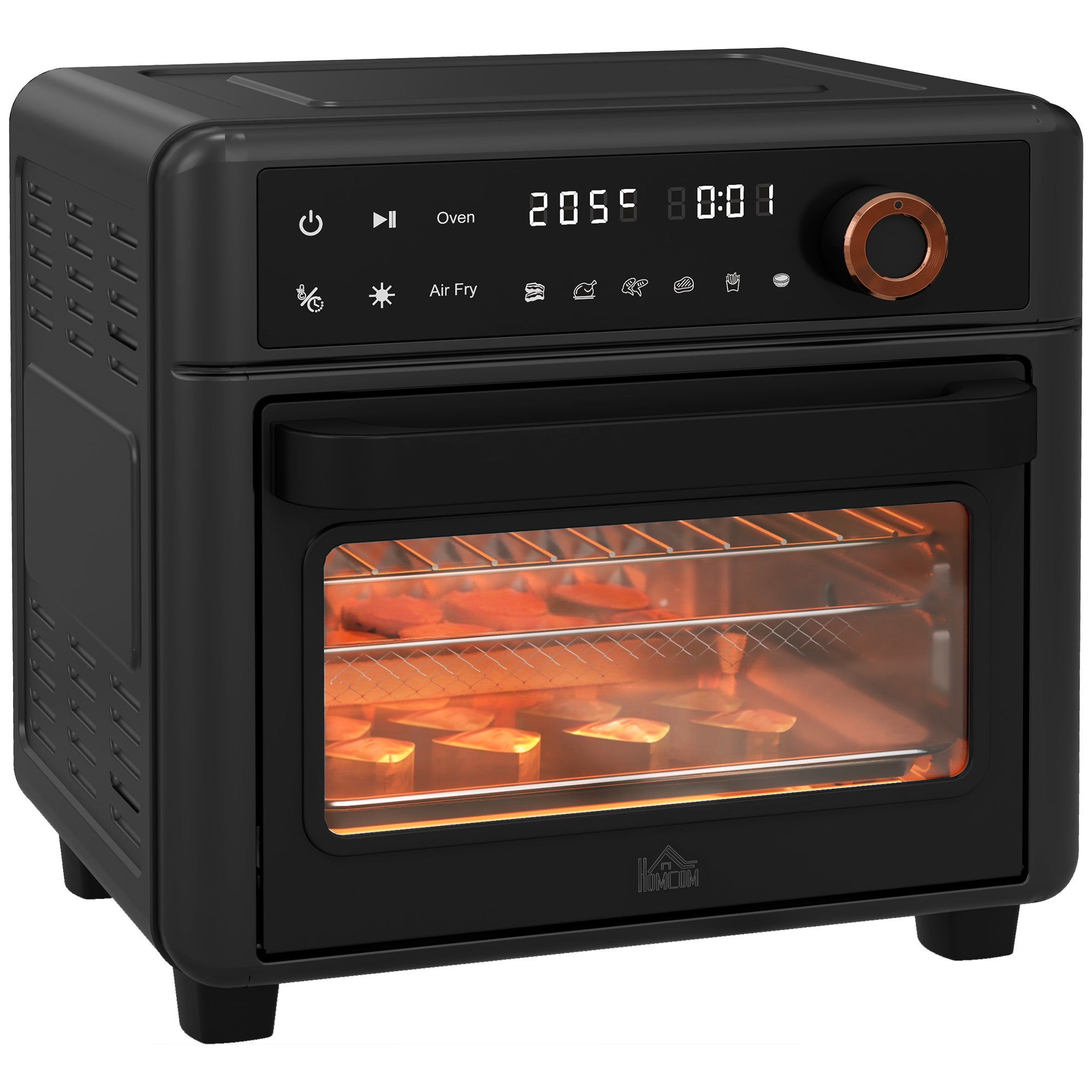 HOMCOM Air Fryer Oven, 13L Mini Oven, Multifunction Countertop Convection Oven w/ 12 Presets, Adjustable Temp and Time, 1500W - North Peak Garden Furniture