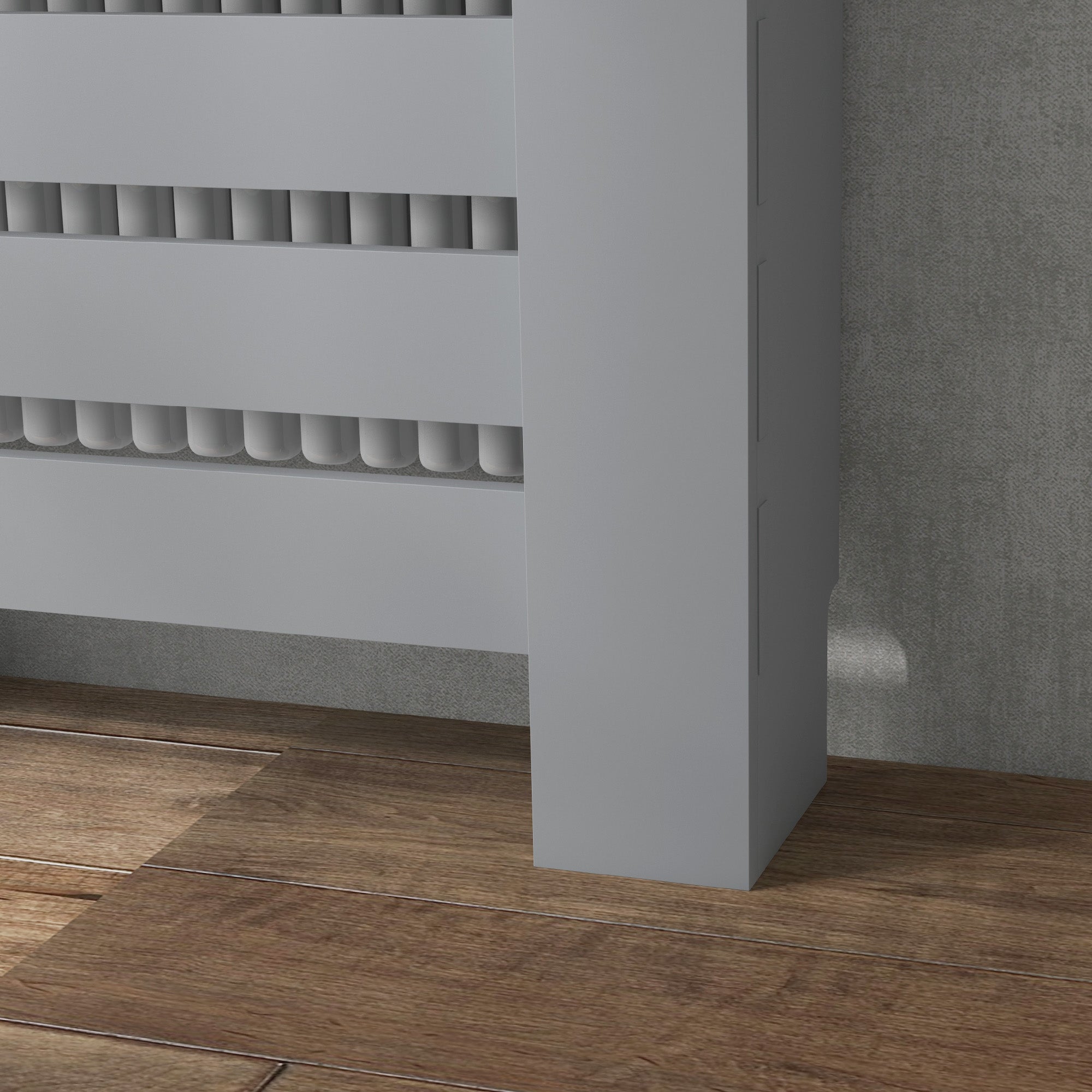 HOMCOM 95.5H x 78Wcm Radiator Cover, with Drawer - Grey - North Peak Garden Furniture