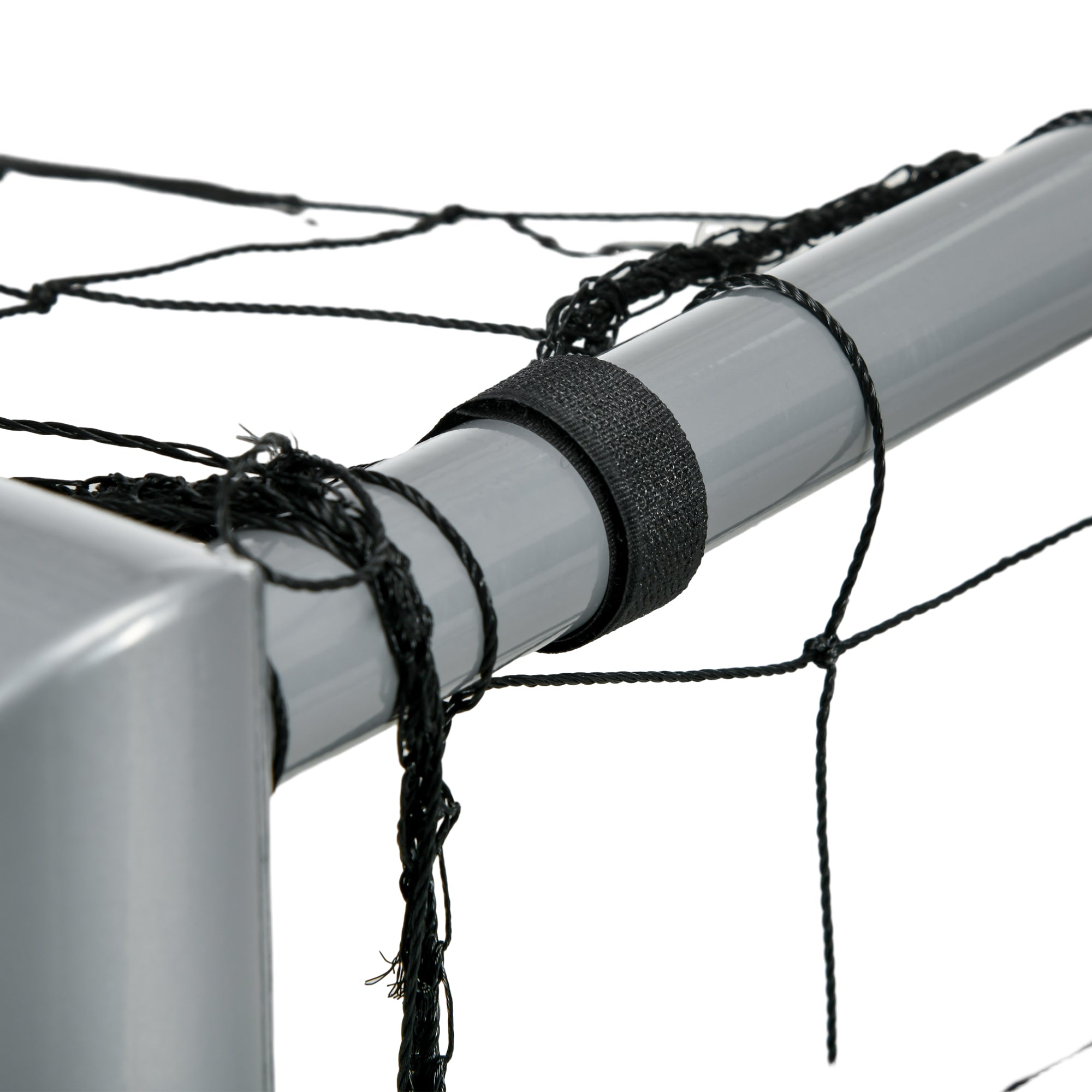 SPORTNOW 8ft x 5ft Football Goal, Set of 2 Football Net for Garden, Training Goal with Ground Stakes, Steel Frame - North Peak Garden Furniture