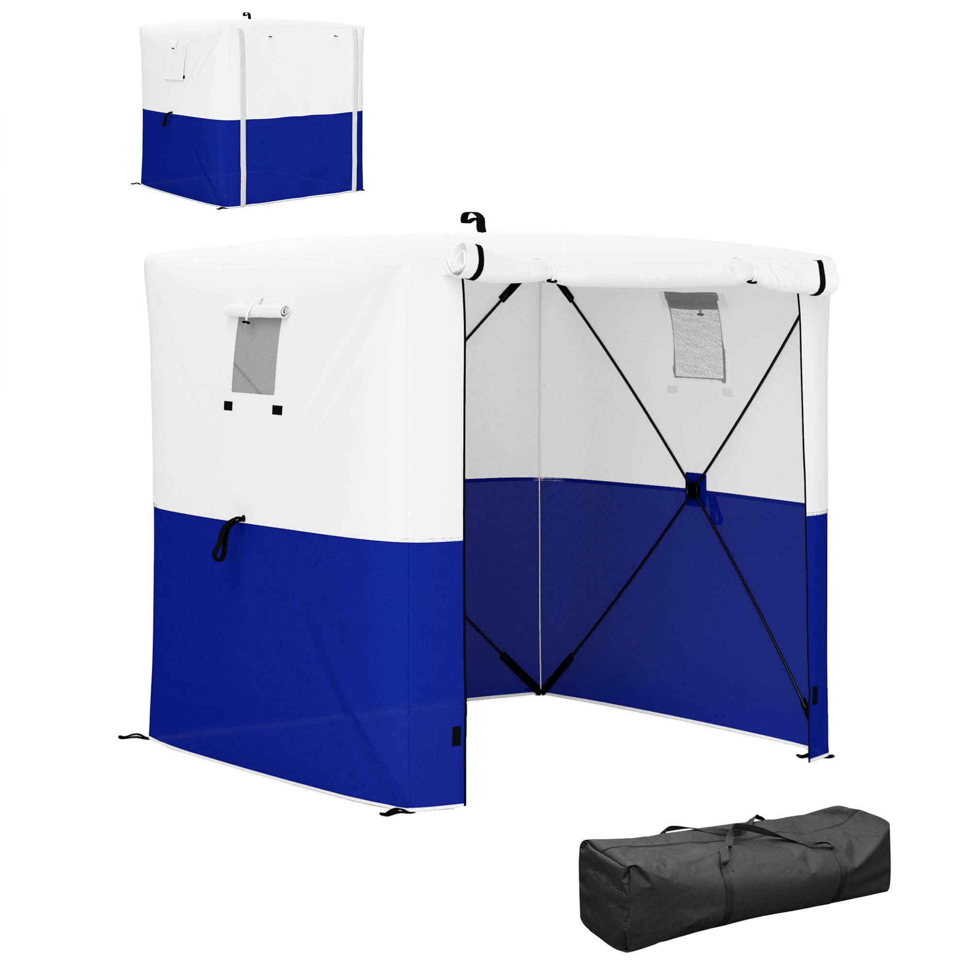 Outsunny 2 x 2m Pop-Up Gazebo, with Accessories - Dark Blue - North Peak Garden Furniture