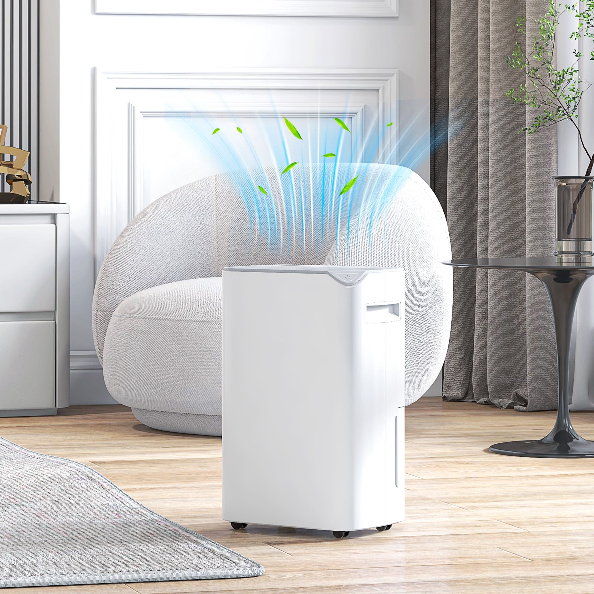 HOMCOM 20L/Day Dehumidifier, with Filter - White - North Peak Garden Furniture