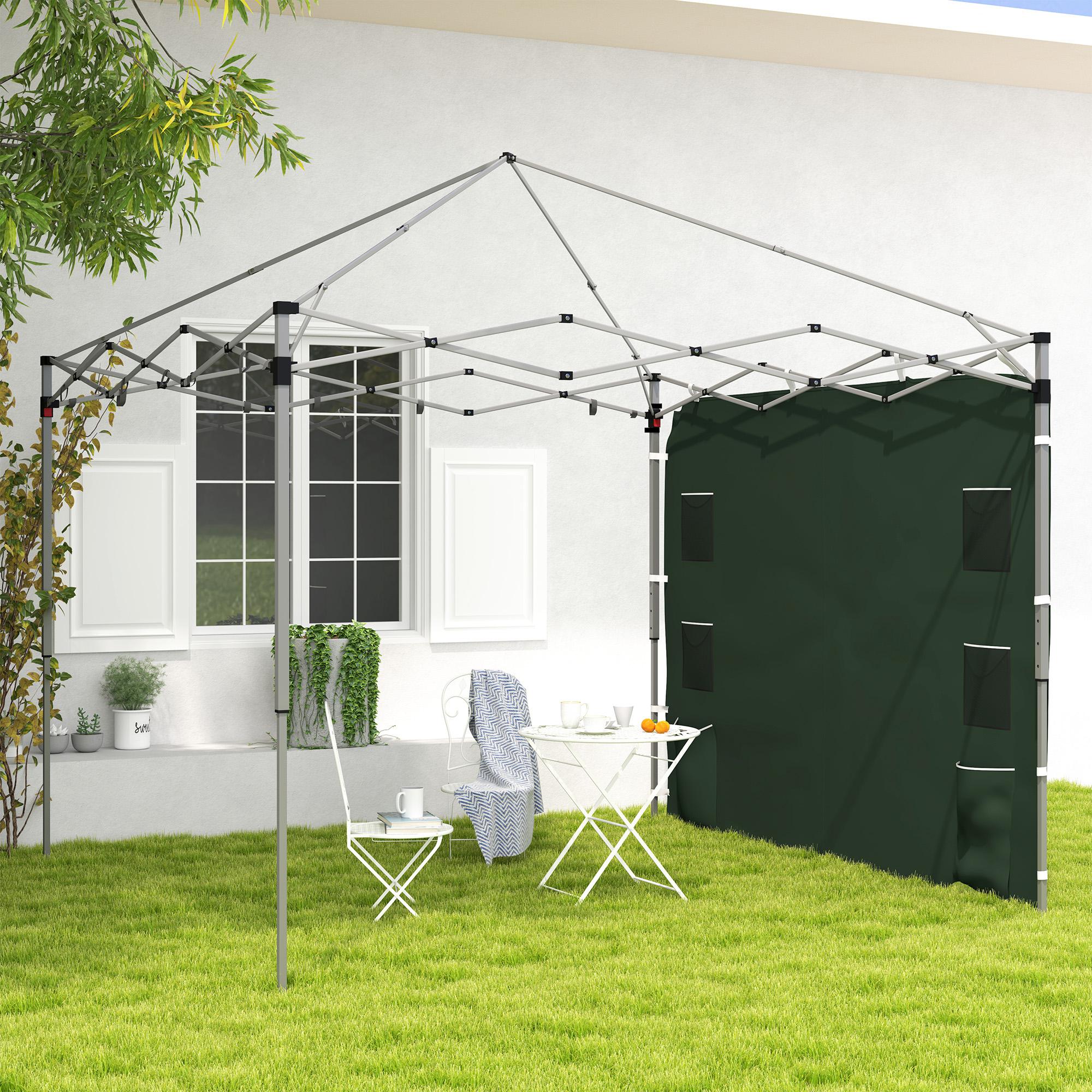 Outsunny 195 x 295cm Replacement Gazebo Sidewall - Green - North Peak Garden Furniture