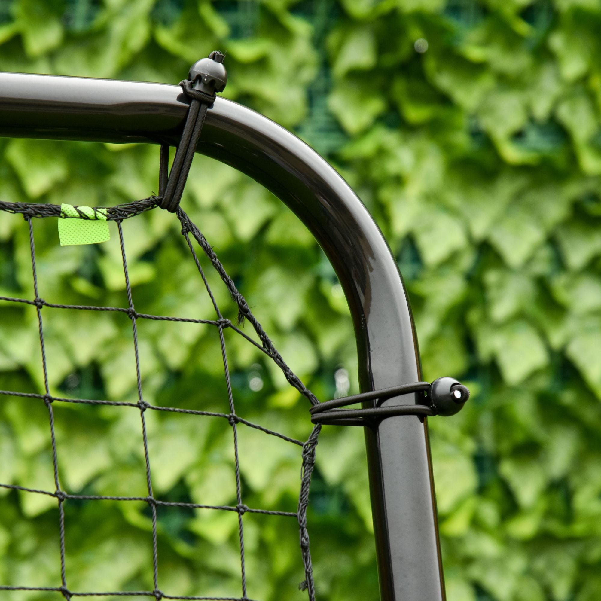 HOMCOM Foldable Football Rebounder Net, with Adjustable Angles - Black - North Peak Garden Furniture