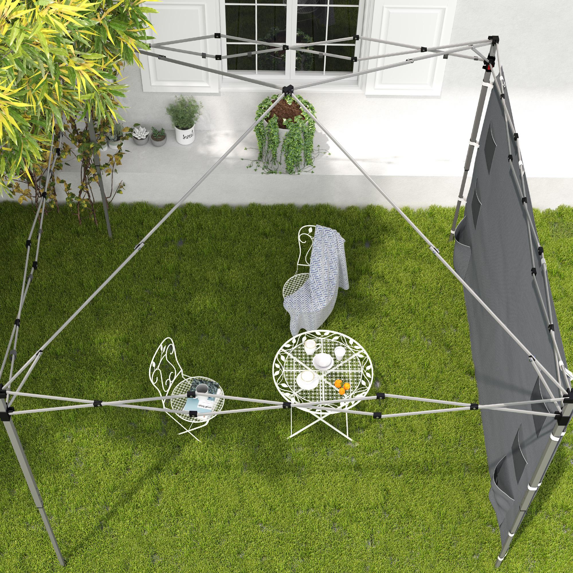 Outsunny 195 x 295cm Replacement Gazebo Sidewall - Grey - North Peak Garden Furniture