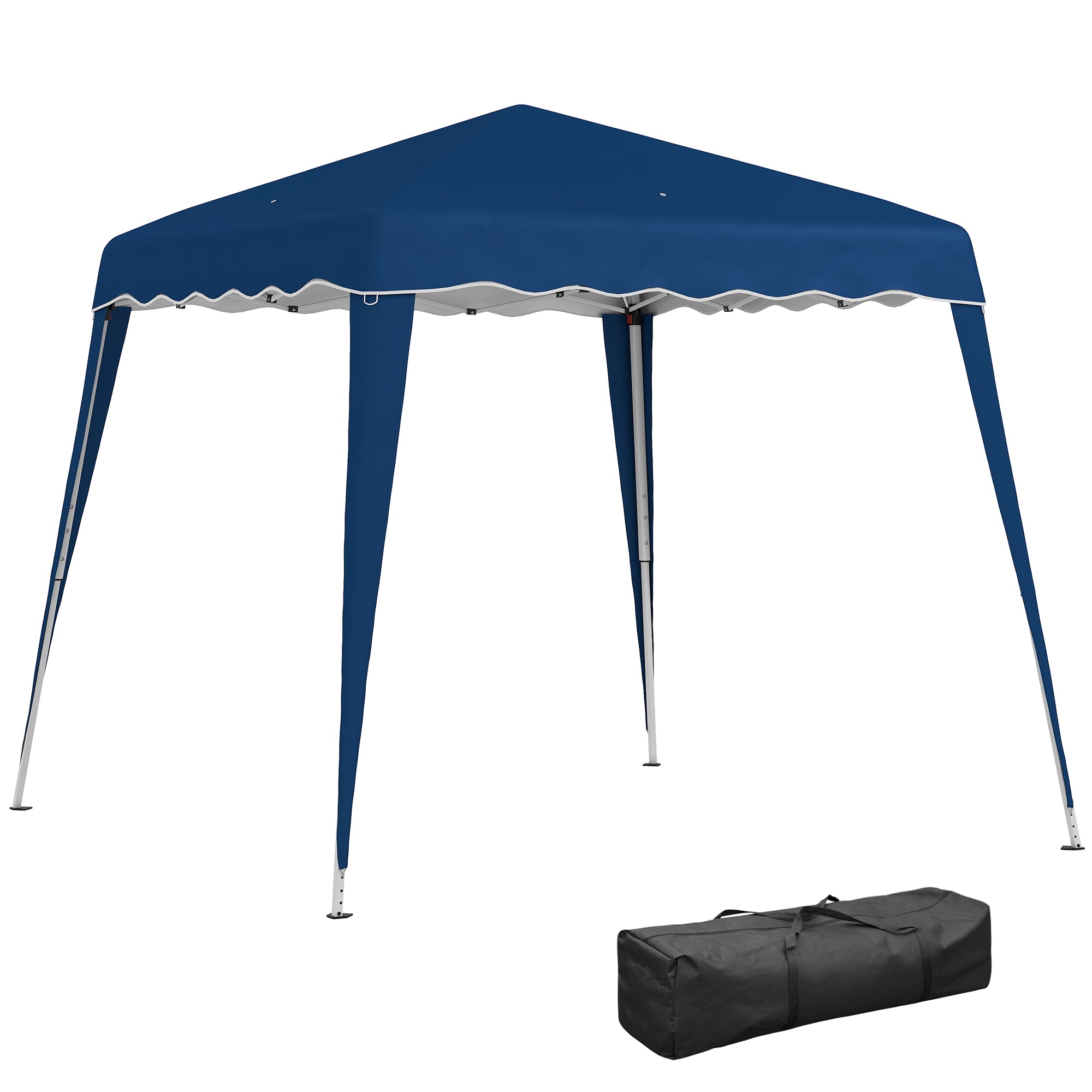 Outsunny 3 M x 3 M Base/ 2.5 M x 2.5 M Top Pop Up Gazebo with Carry Bag, Height Adjustable Slant Leg Party Tent Instant Event Shelter for Garden, Patio - North Peak Garden Furniture