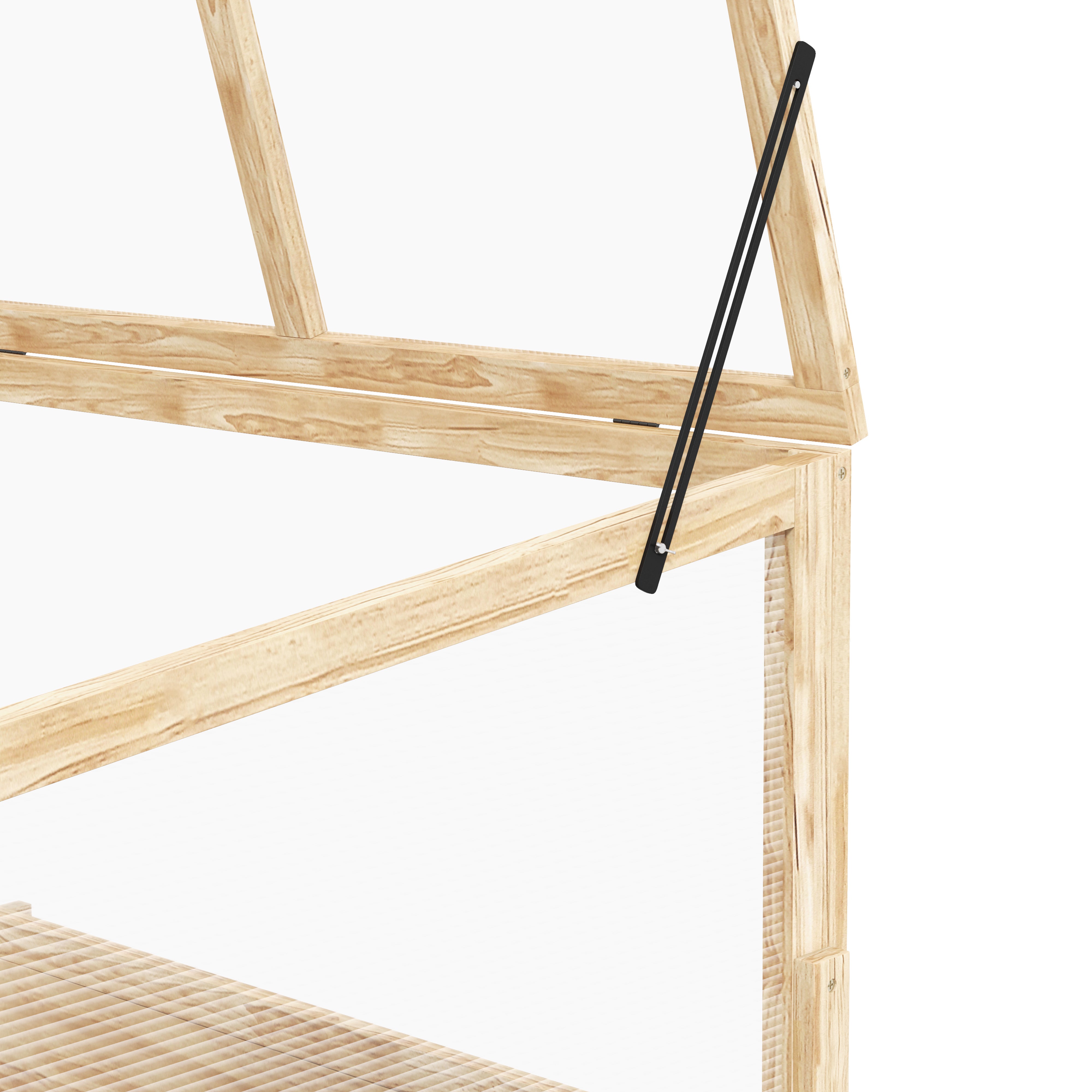 Outsunny 2-In-1 Wooden Greenhouse Planter Box - Natural - North Peak Garden Furniture