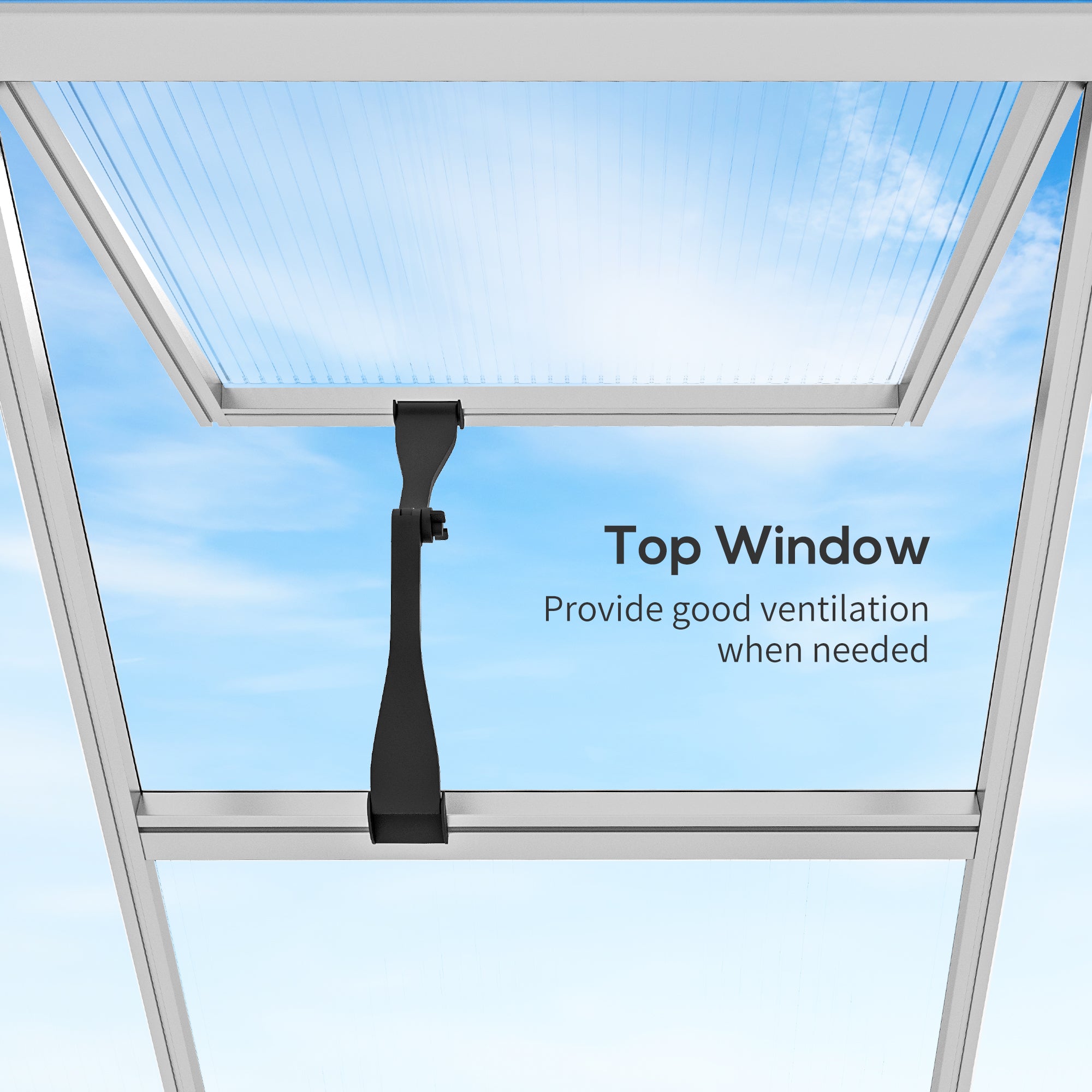 Outsunny 10 x 6ft Aluminium Frame Walk-In Greenhouse, with Foundation - North Peak Garden Furniture