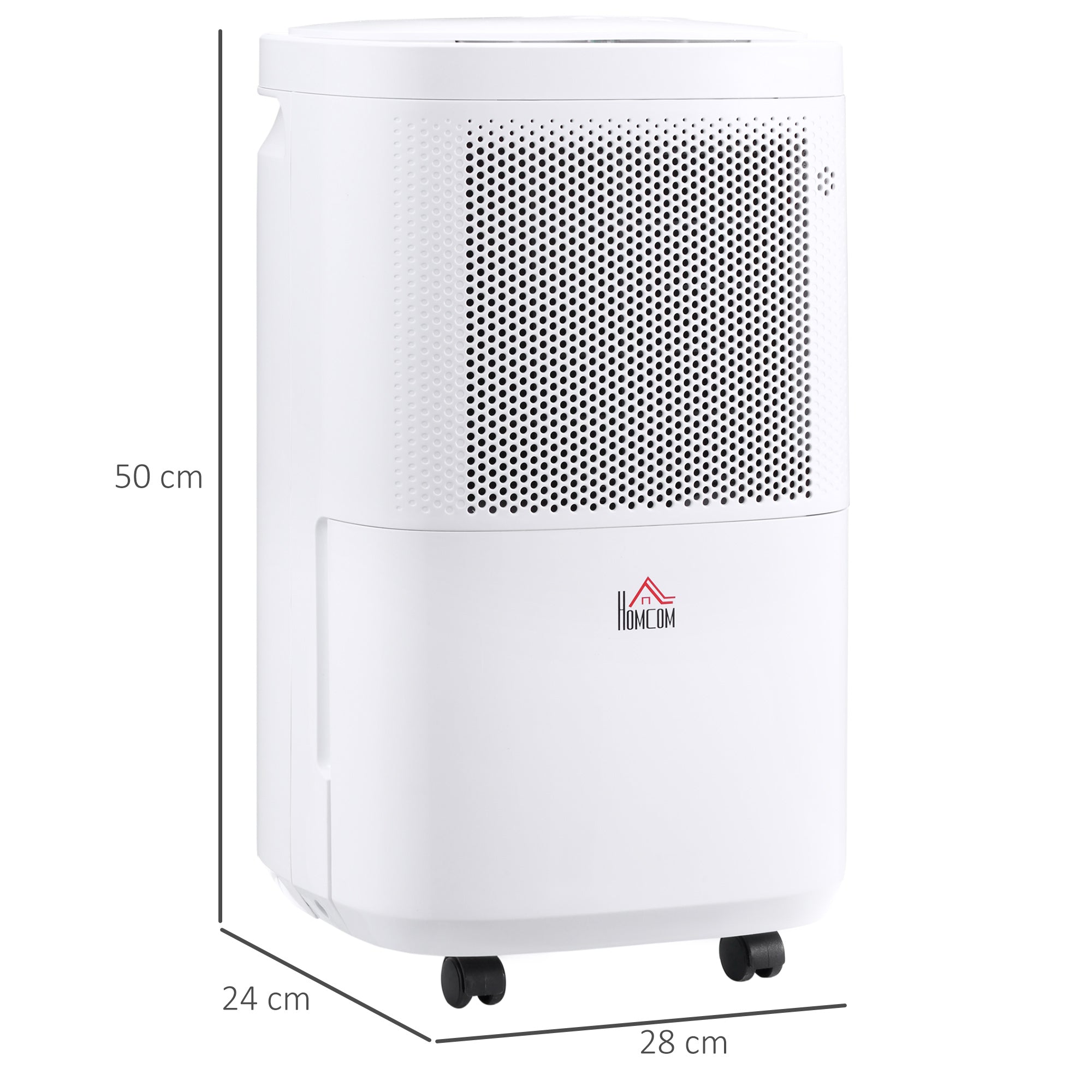 HOMCOM 10L/Day 2200ML Portable Quiet Dehumidifier with WiFi Smart App Control, Electric Moisture Air Dehumidifier for Home Laundry Basement - North Peak Garden Furniture