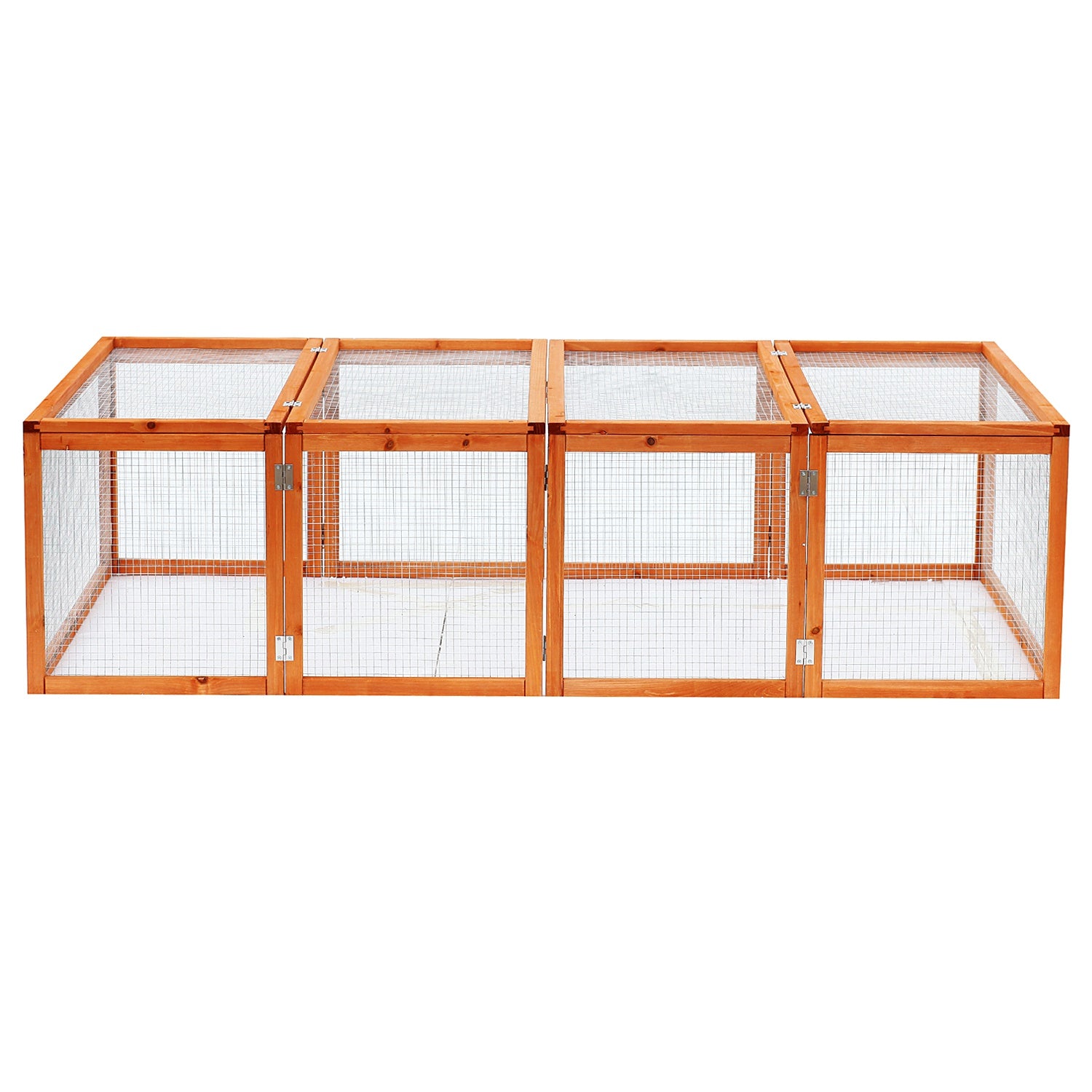 Pawhut Guinea Pigs Hutches W/ Mesh Wire, 181Lx100Wx 48H cm-Wood - North Peak Garden Furniture