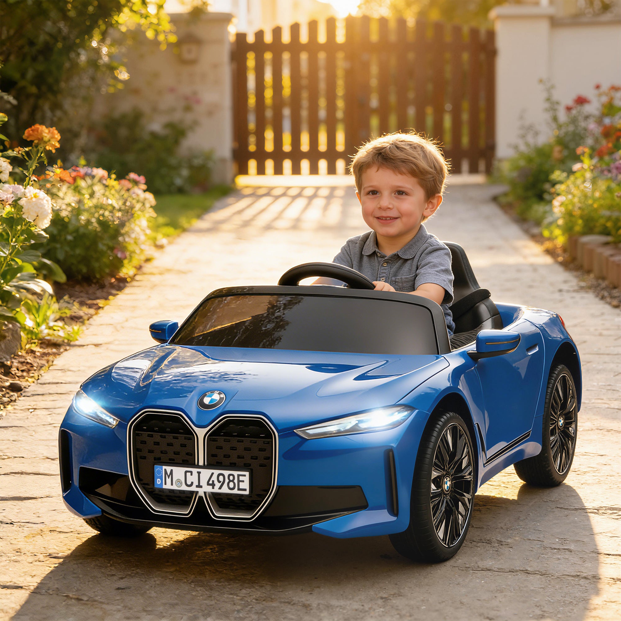 HOMCOM BMW i4 Licensed 12V Kids Electric Ride-On Car