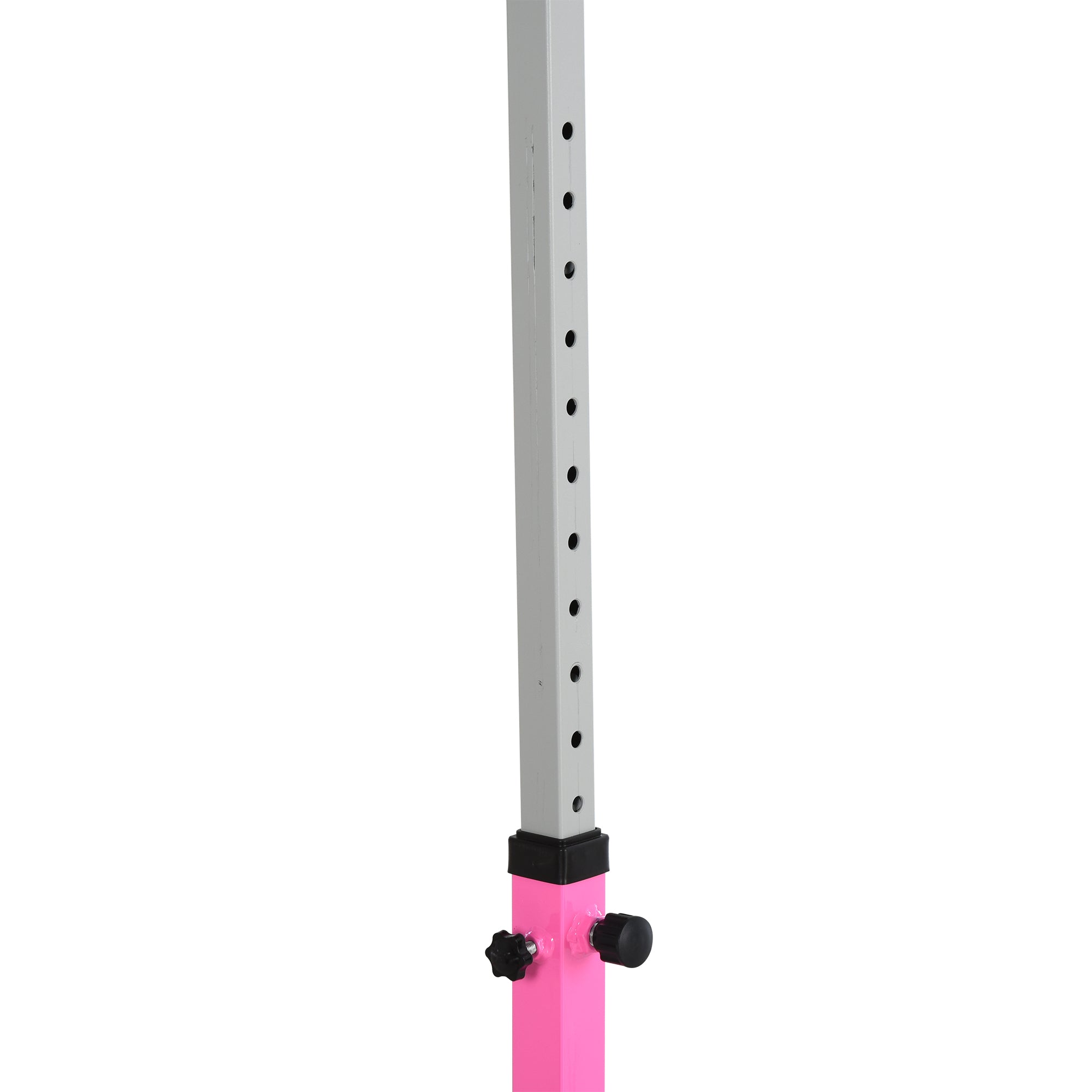 HOMCOM Height Adjustable Gymnastics Horizontal Bar For Kids Home Gym Training Children Junior Kip High Bar Fitness Pink - North Peak Garden Furniture
