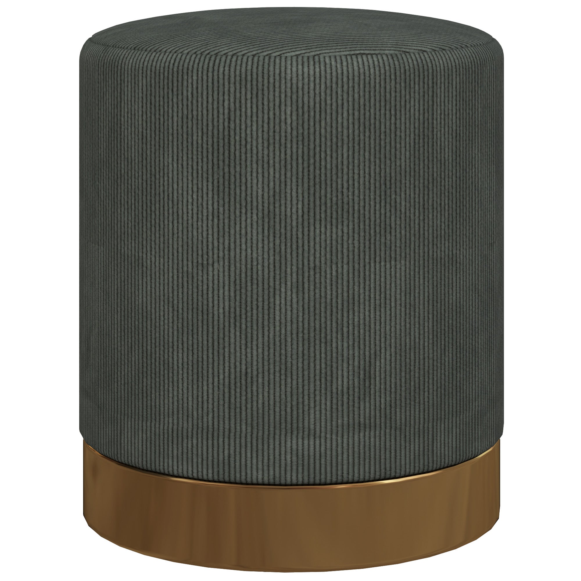 HOMCOM Soft Padded Corduroy Footstool - Dark Green - North Peak Garden Furniture