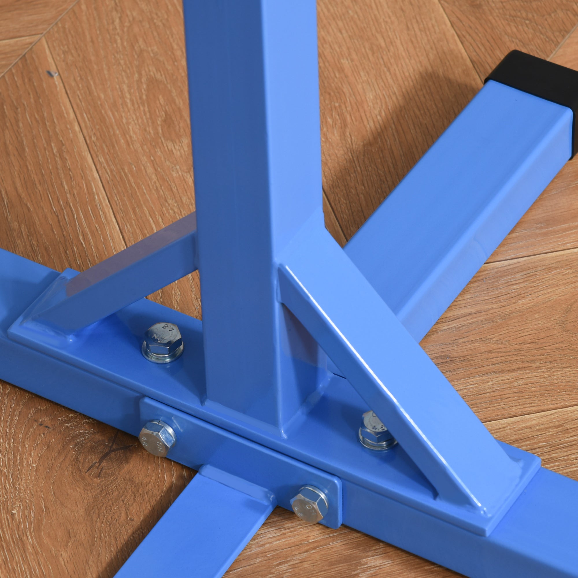 HOMCOM Height Adjustable Gymnastics Horizontal Bar For Kids Home Gym Training Children Junior Kip High Bar Fitness Blue - North Peak Garden Furniture