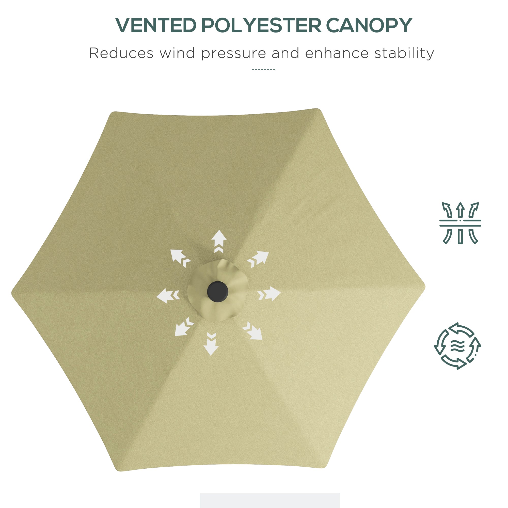 Outsunny 3(m) Garden Parasol Cantilever Umbrella with Solar LED, Cross Base and Waterproof Cover, Beige - North Peak Garden Furniture