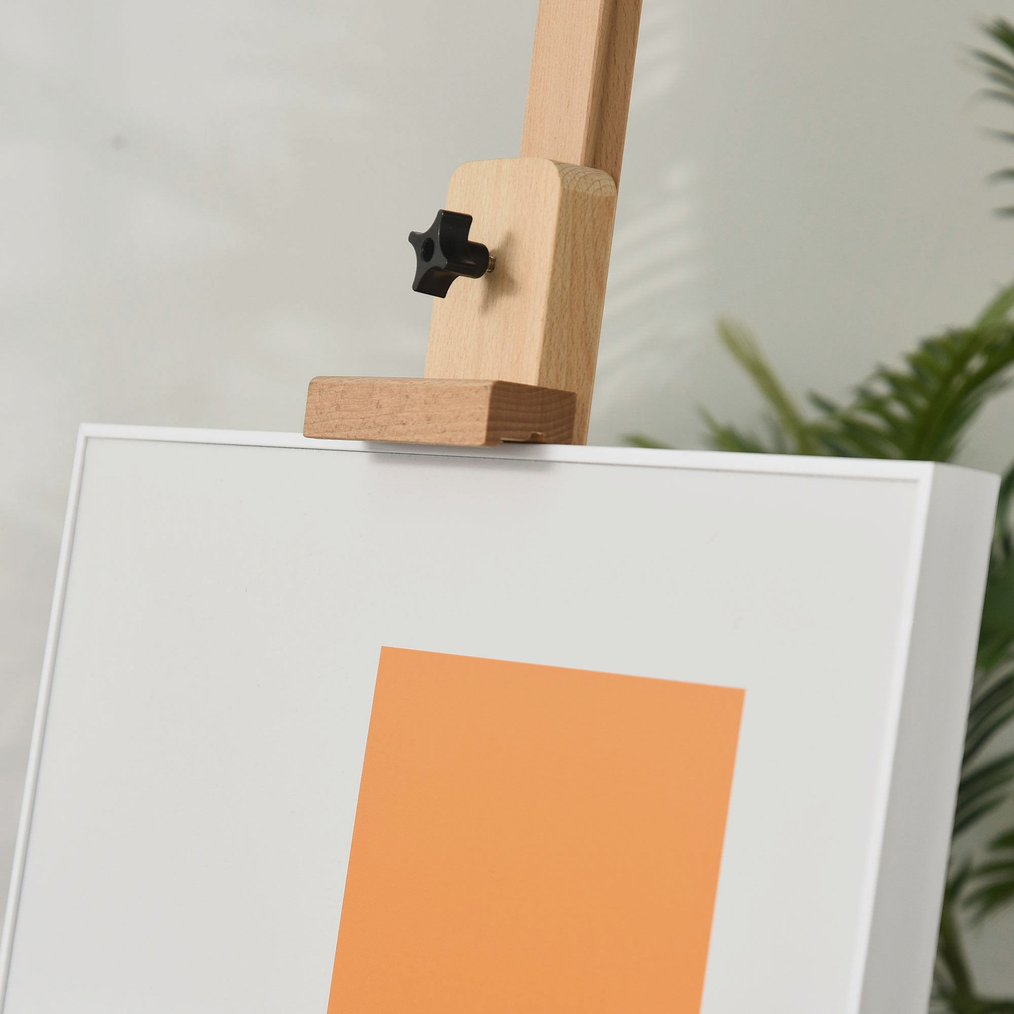 Vinsetto Wooden Easel Stand H-Frame Artist Easel with 171-230cm Adjustable Height and 0-80° Working Angles Beech Wood Art Easel for Displaying Painting Wedding Sign Nature Wood Finish - North Peak Garden Furniture