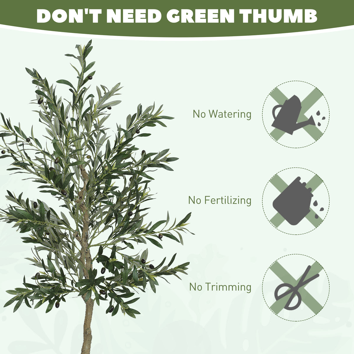 HOMCOM Silk Leaf Artificial Olive Trees
