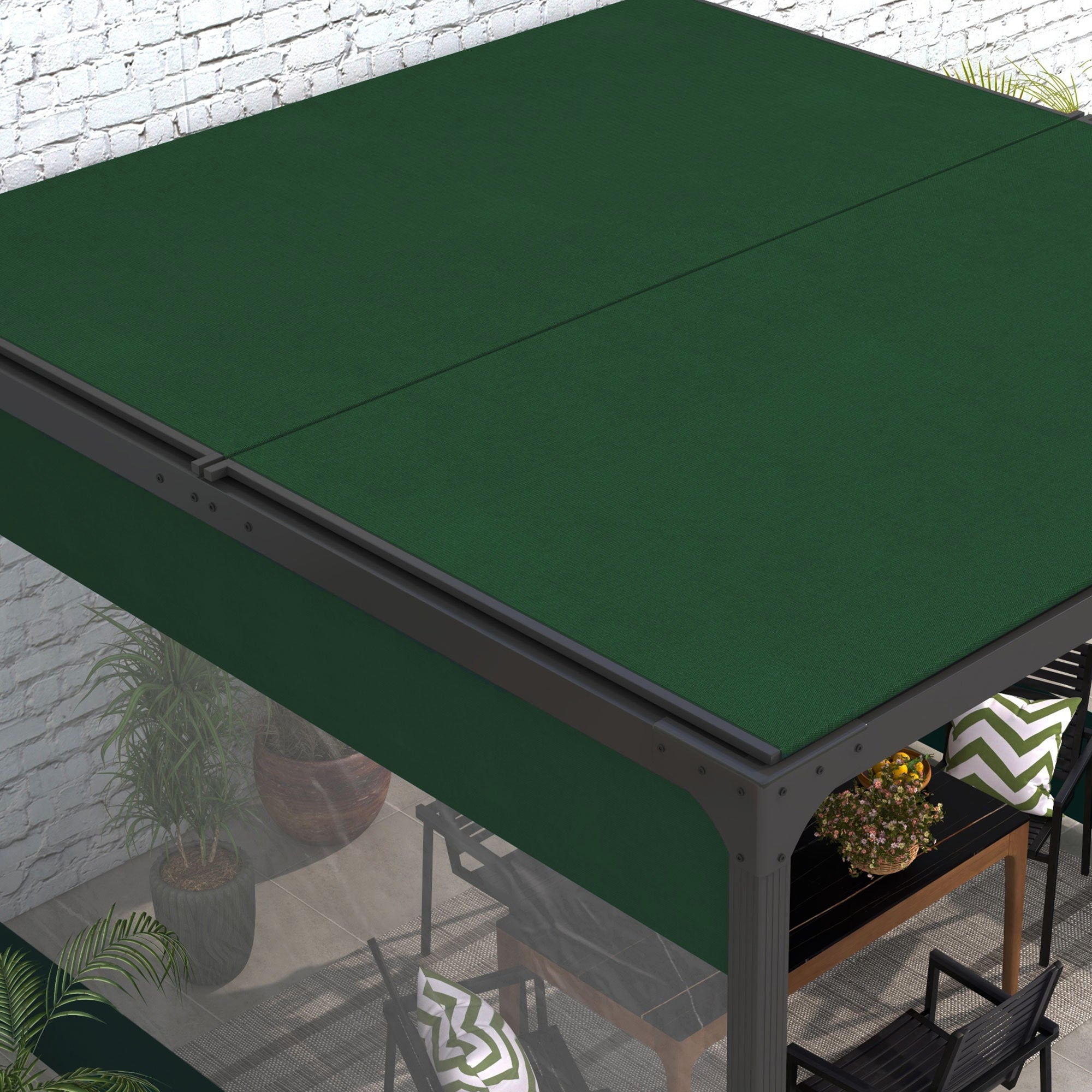 Outsunny Set of Two 3 x 2m Replacement Pergola Panels - Green - North Peak Garden Furniture