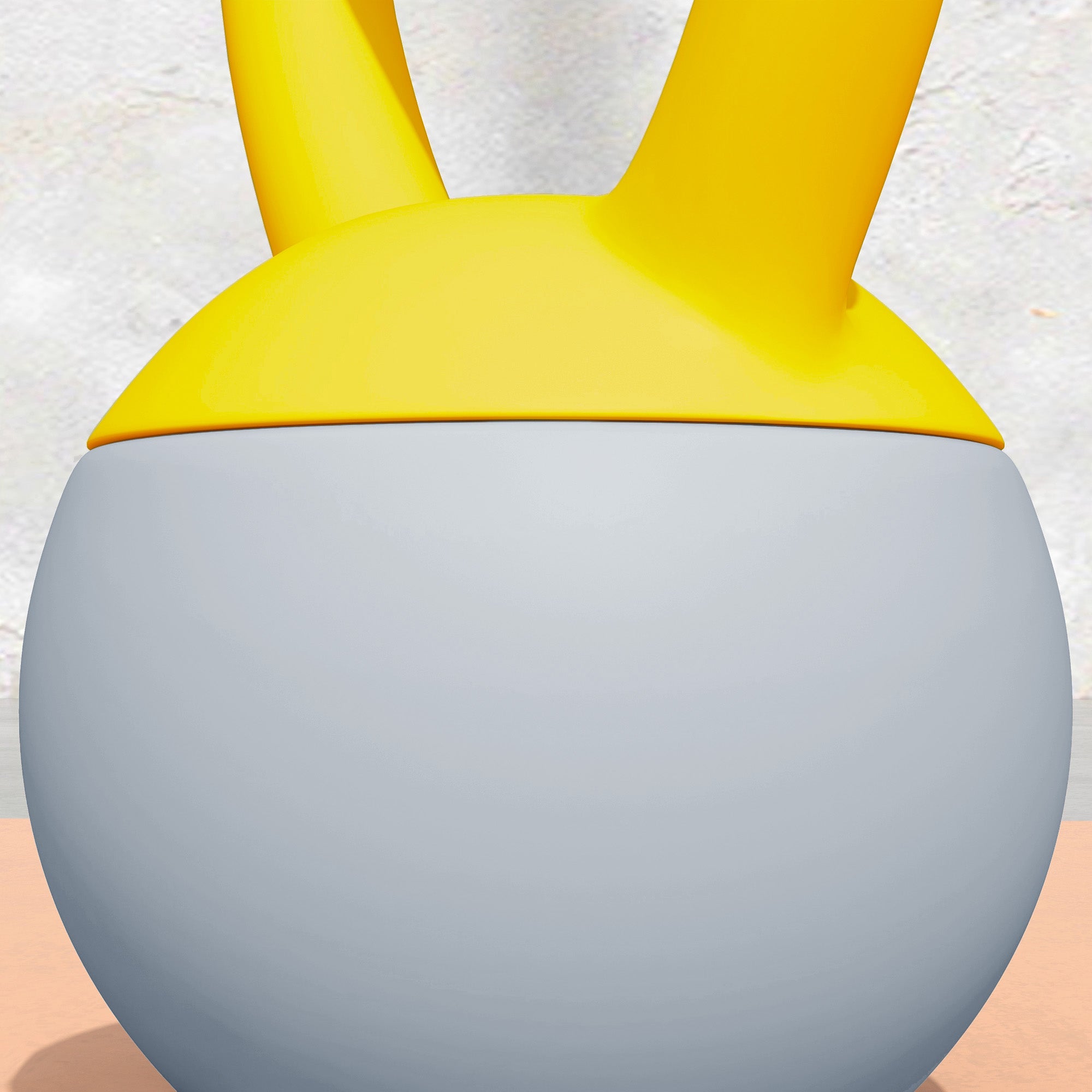 SPORTNOW Soft Kettlebell, 8kg Kettle Bell with Non-Slip Handle for Home Gym Weight Lifting and Strength Training, Yellow and Grey - North Peak Garden Furniture