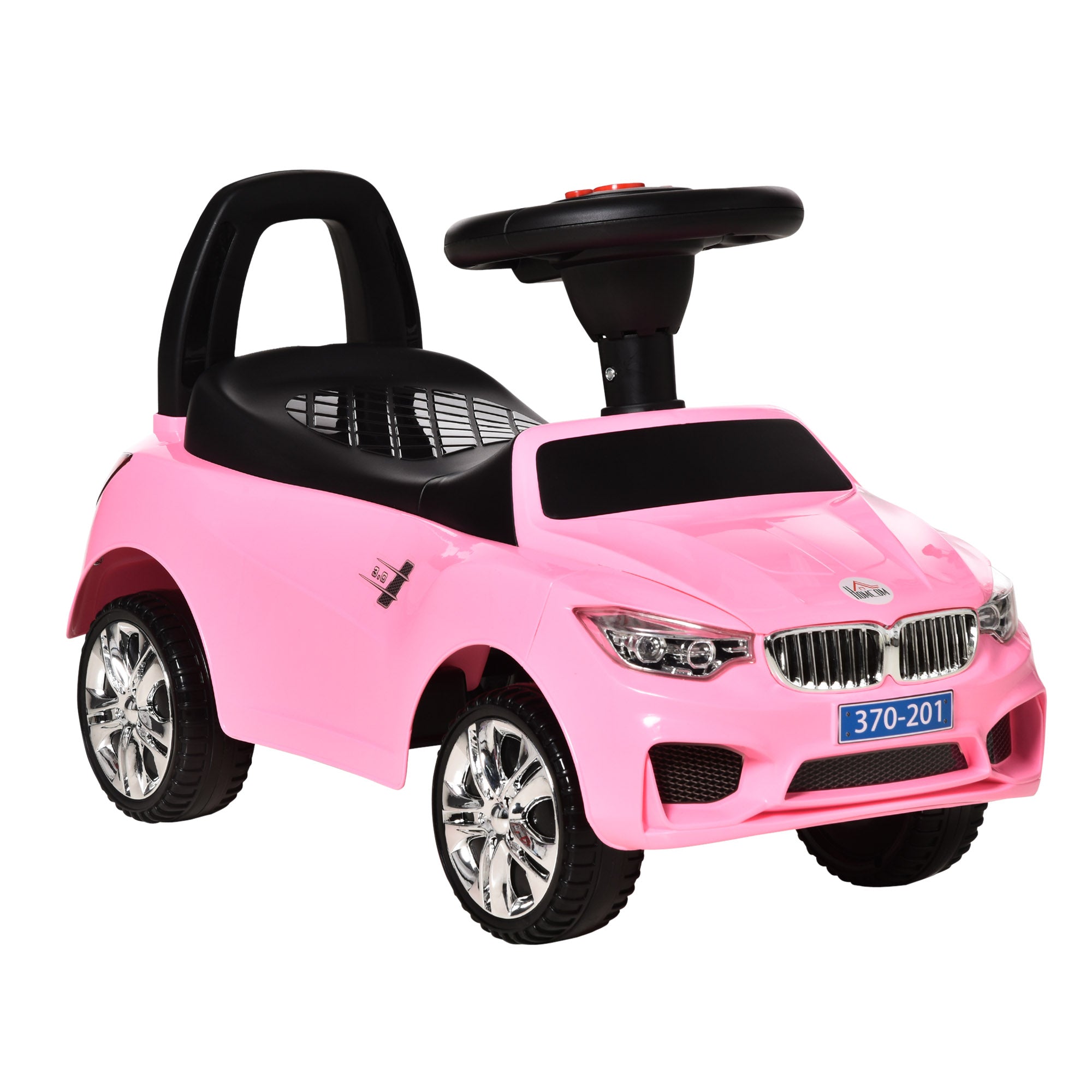 HOMCOM Ride on Car Baby Toddler Walker Foot to Floor Sliding Car Slider Pink - North Peak Garden Furniture