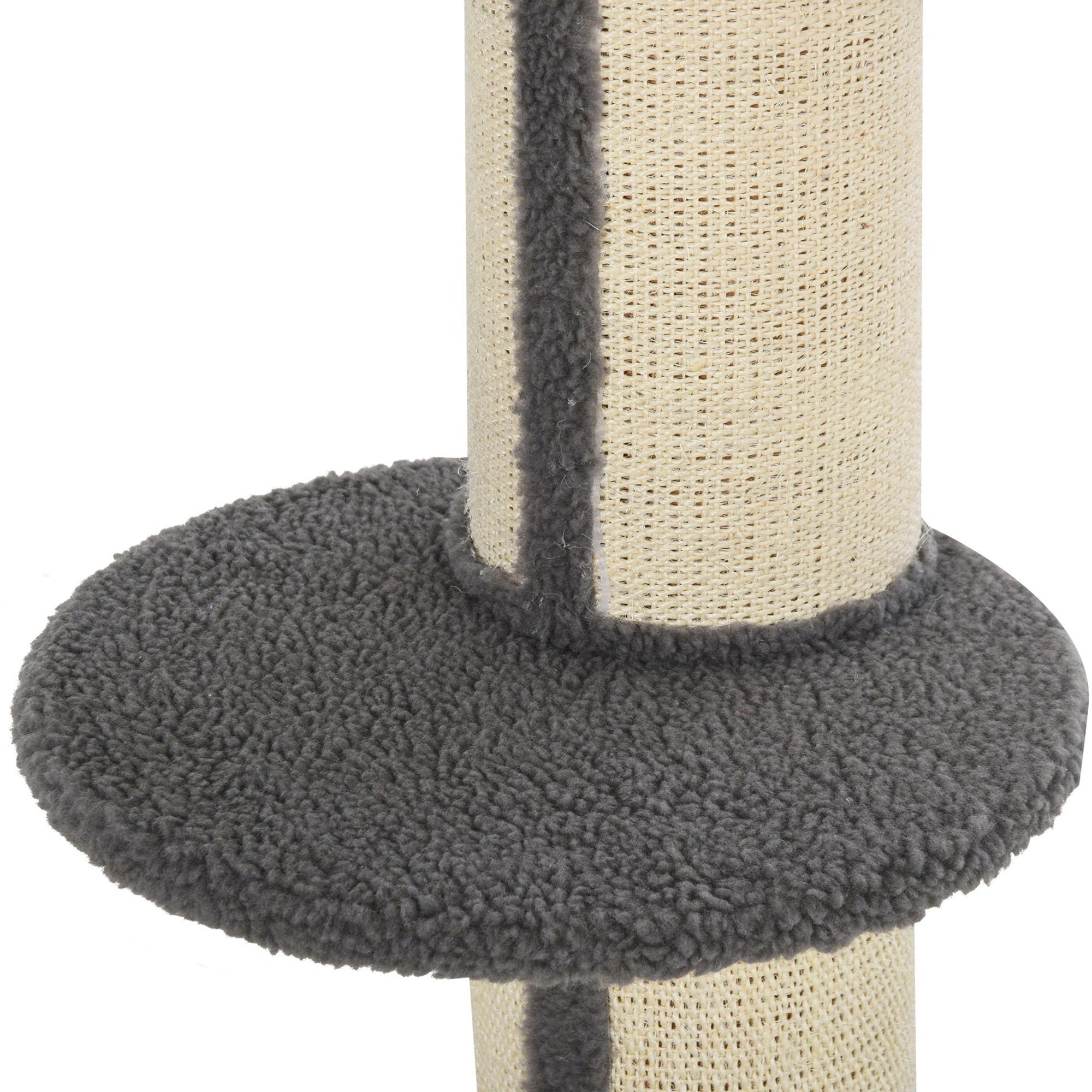 PawHut 91cm Cat Tower Scratching Posts Cat Tree for Indoor Cats Kitten Activity Centre Grey - North Peak Garden Furniture