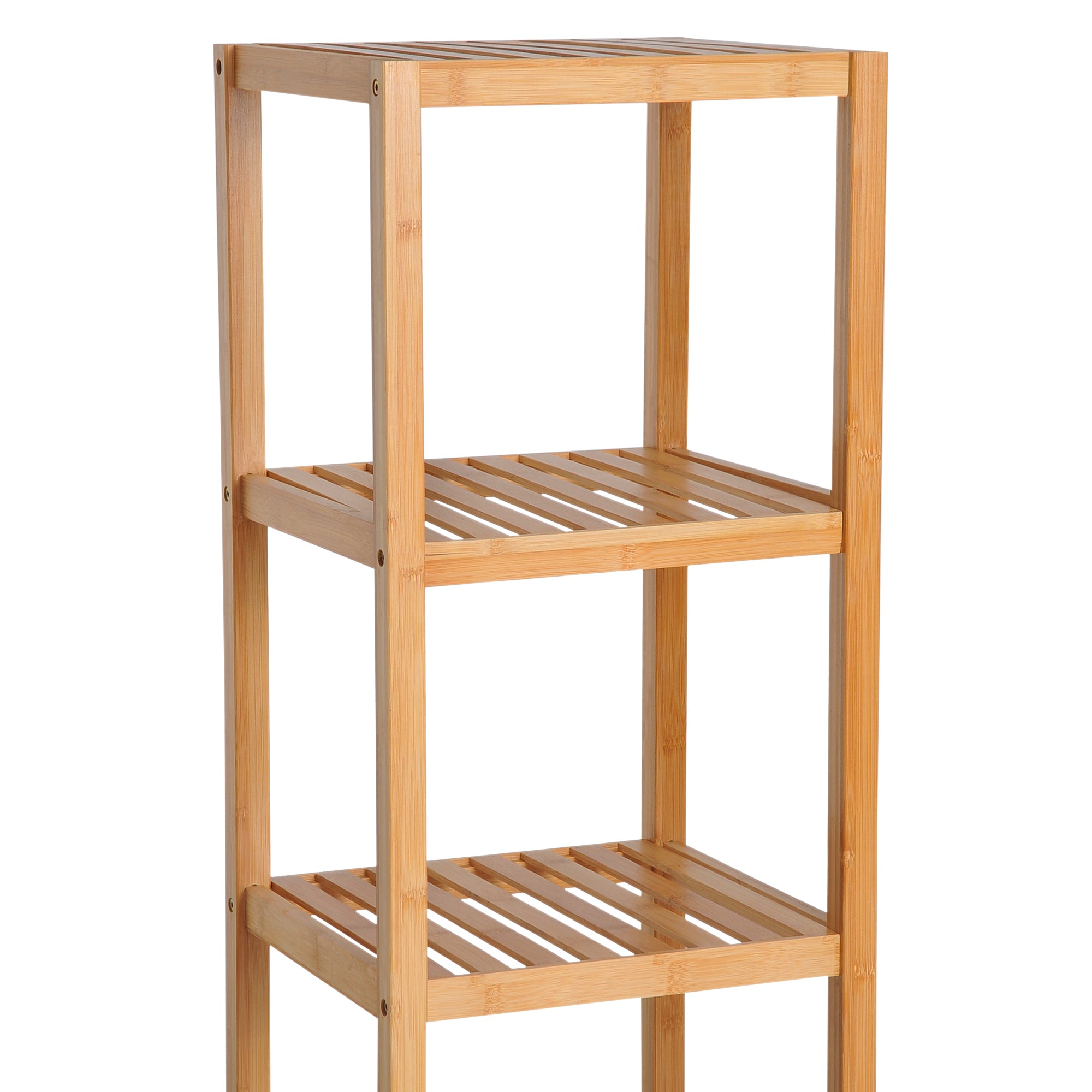 HOMCOM 140cm Tall Bathroom Cabinet, Freestanding Storage Unit w/ 3 Shelves, Utility Organiser Cupboard for Home Kitchen - North Peak Garden Furniture