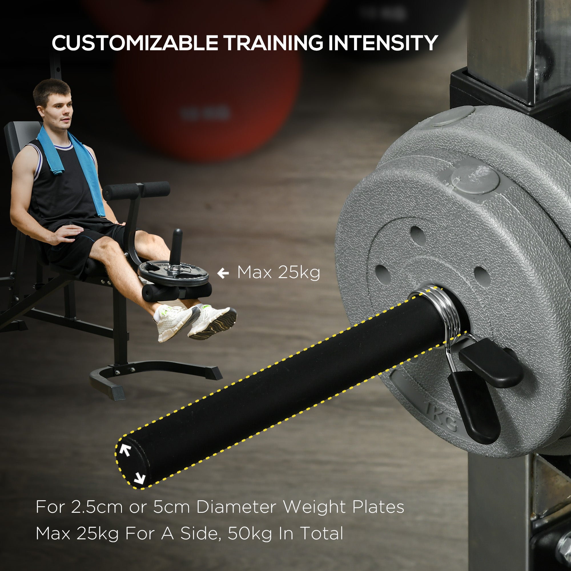SPORTNOW Smith Machine & Cable Pulley System with Adjustable Weight Bench, Multifunction Home Gym Power Rack with Lat Pull Down System, Barbell Rack for Full Body Training, Black - North Peak Garden Furniture