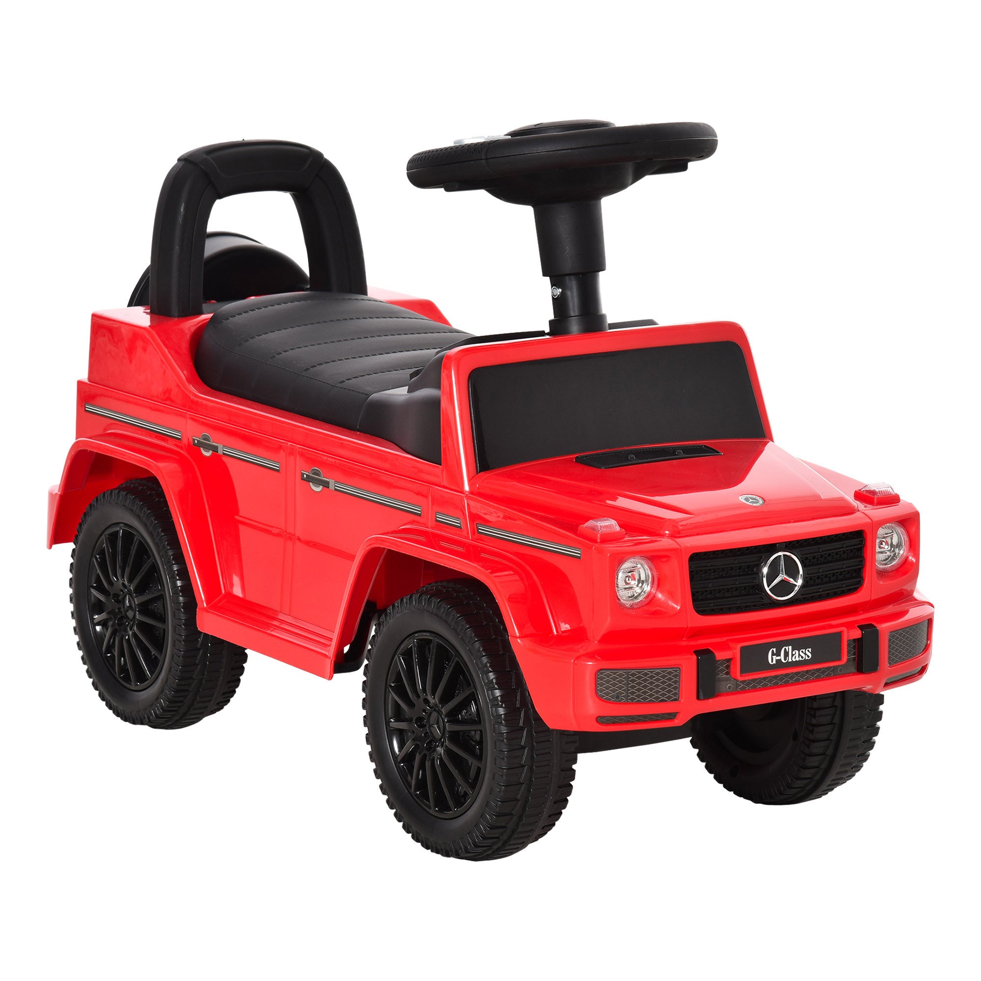 HOMCOM 3 in 1 Kids Ride On Car G350 Licensed Foot To Floor Slider Toddler Push Along NO POWER Red 12-36 months - North Peak Garden Furniture