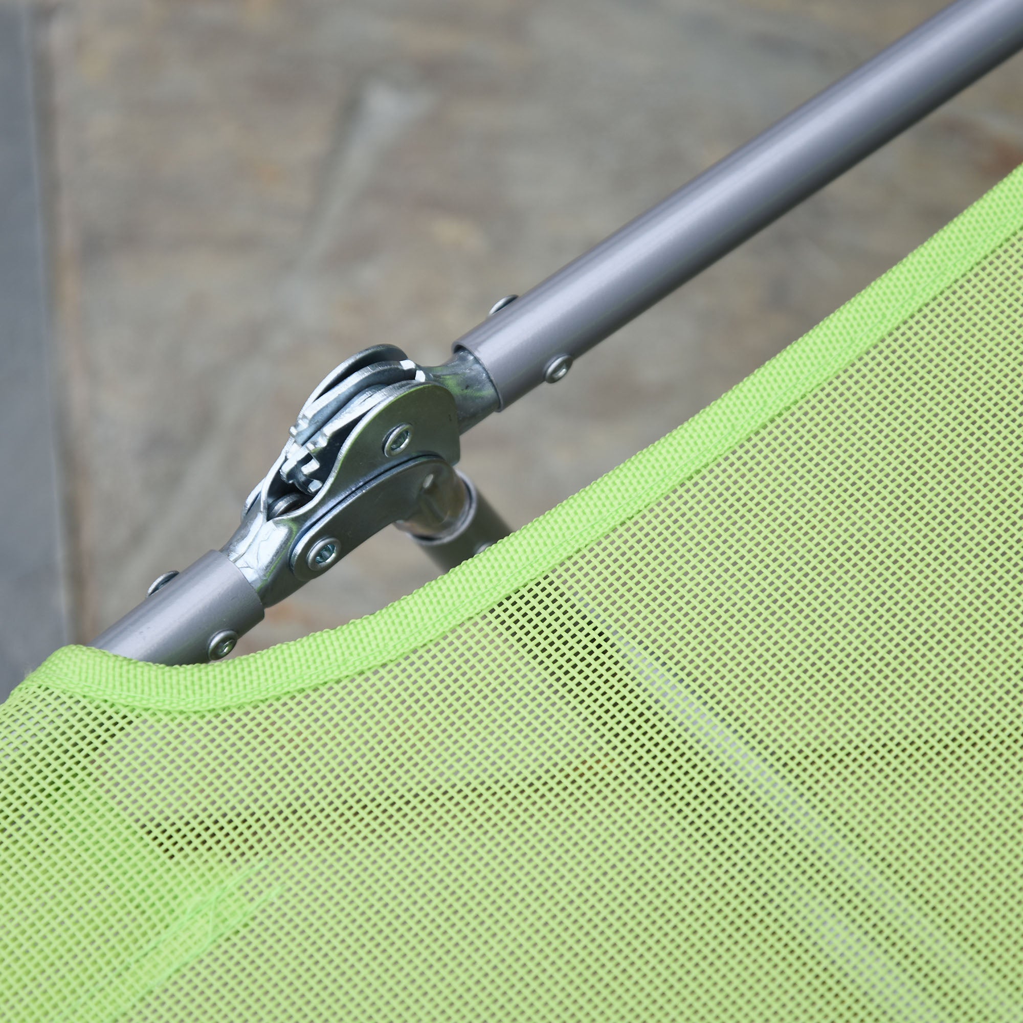 Outsunny Single Folding Sun Lounger - Green - North Peak Garden Furniture