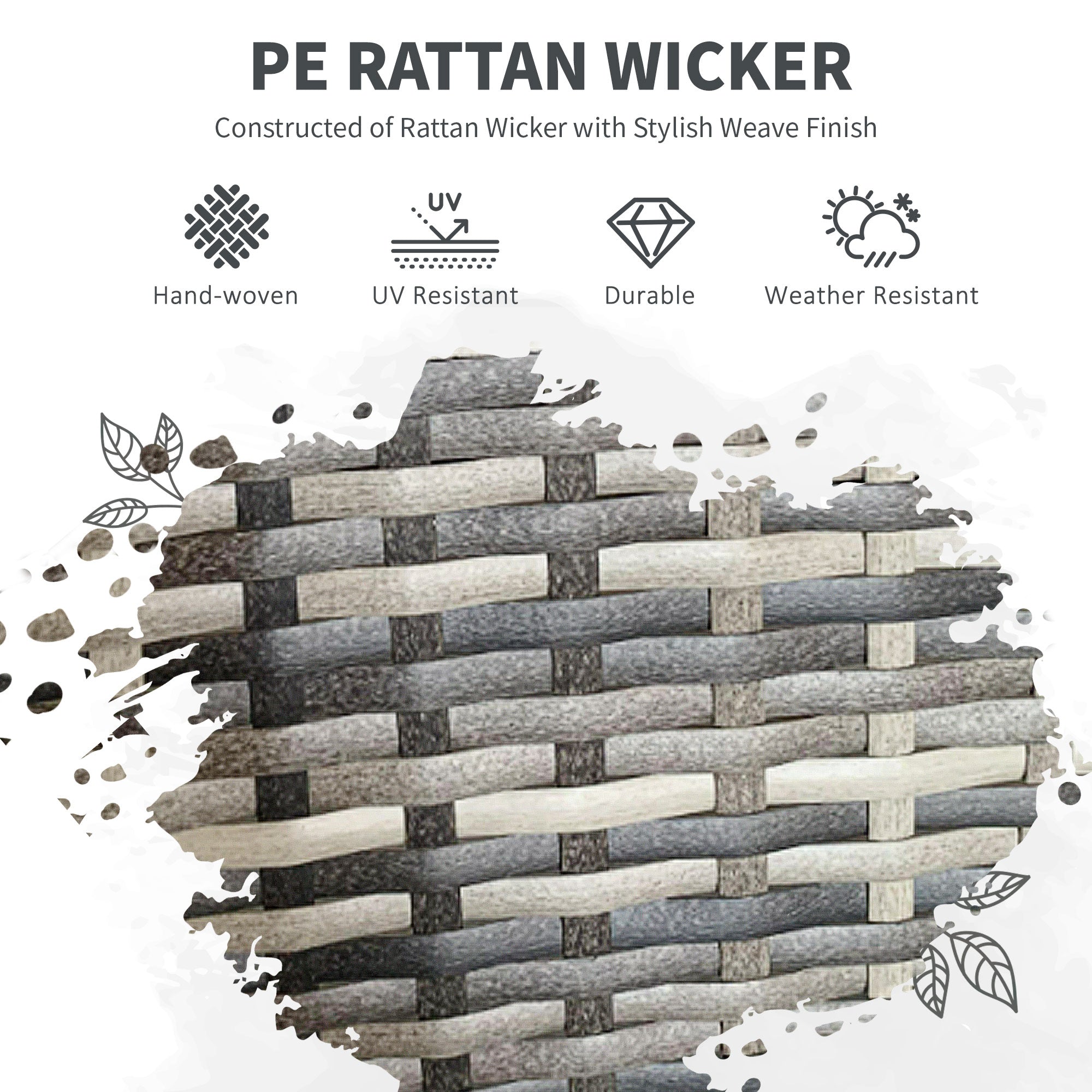 Outsunny Five-Pieces Rattan Dining Set - North Peak Garden Furniture