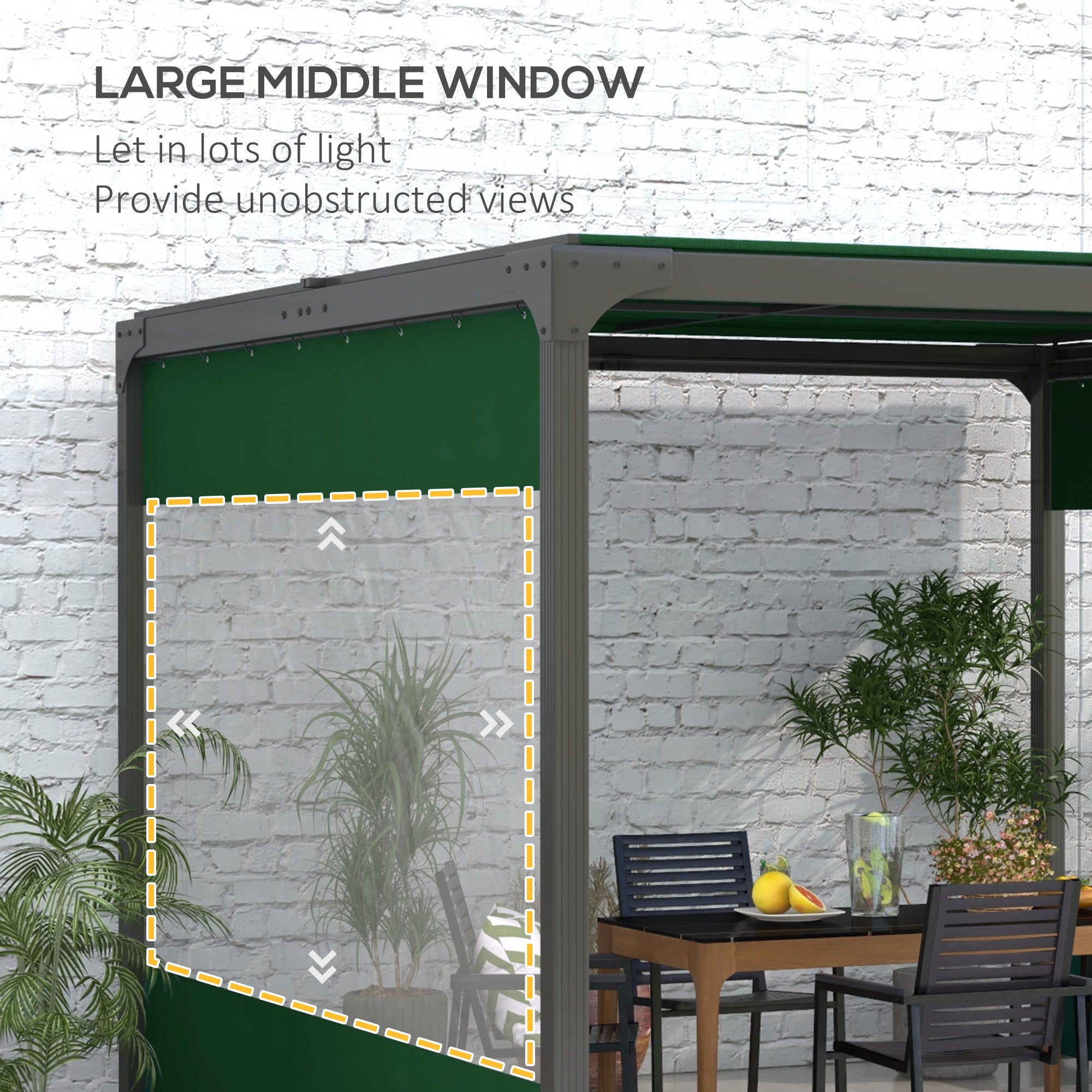 Outsunny Set of Two 3 x 2m Replacement Pergola Panels - Green - North Peak Garden Furniture