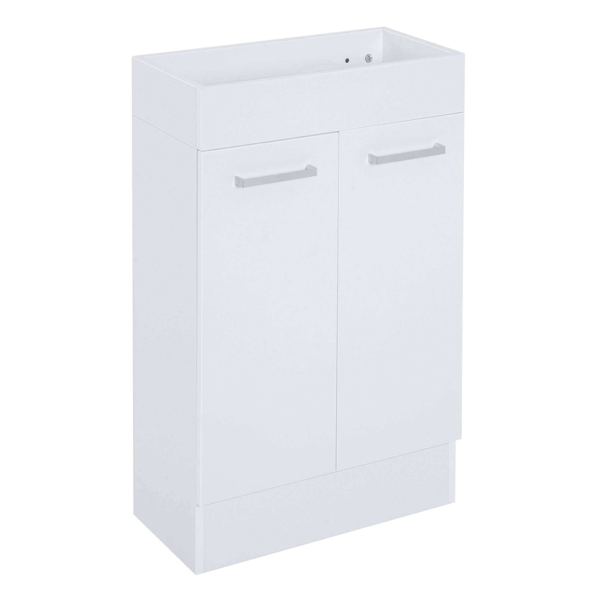 kleankin Under Sink Bathroom Vanity Unit Ceramic Basin Sink Cloakroom Storage Cabinet Home Furniture - North Peak Garden Furniture