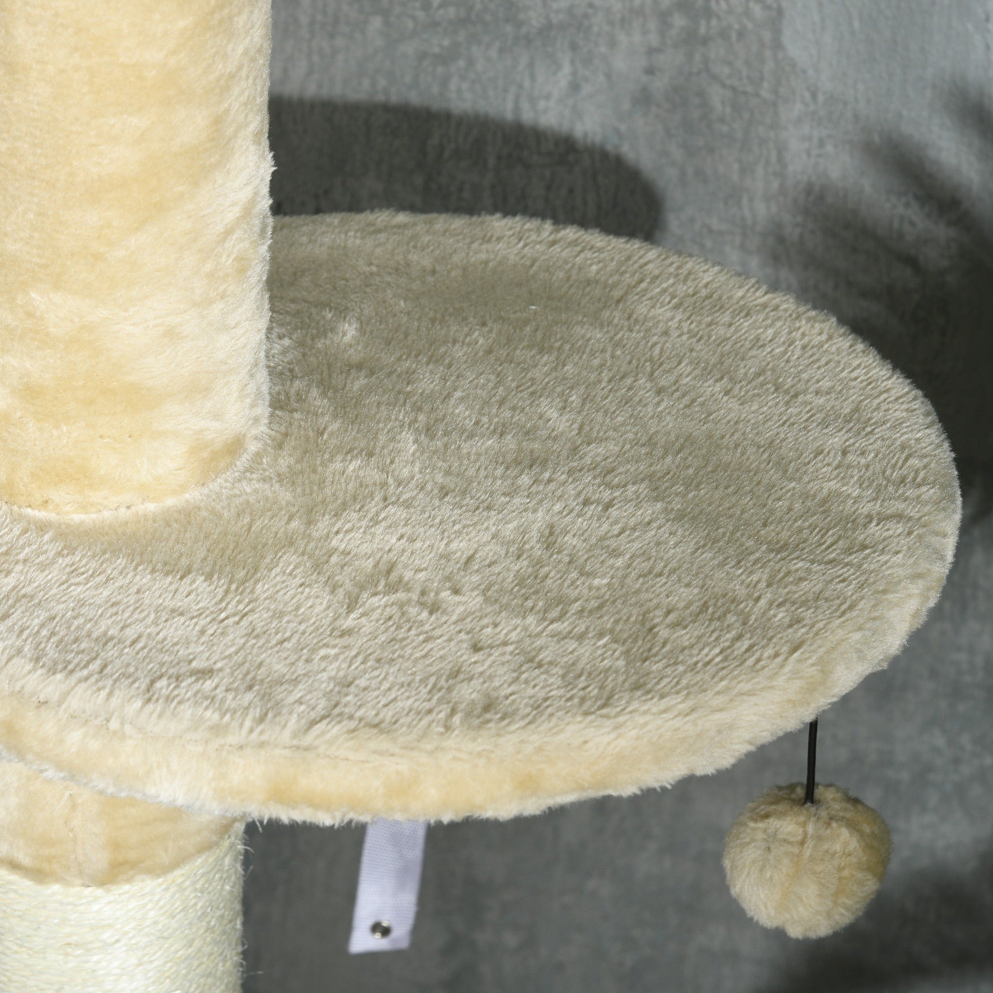 PawHut 255cm Cat Tree Tower for Indoor Cats, with Scratching Post, Cat House, Platform - Beige - North Peak Garden Furniture