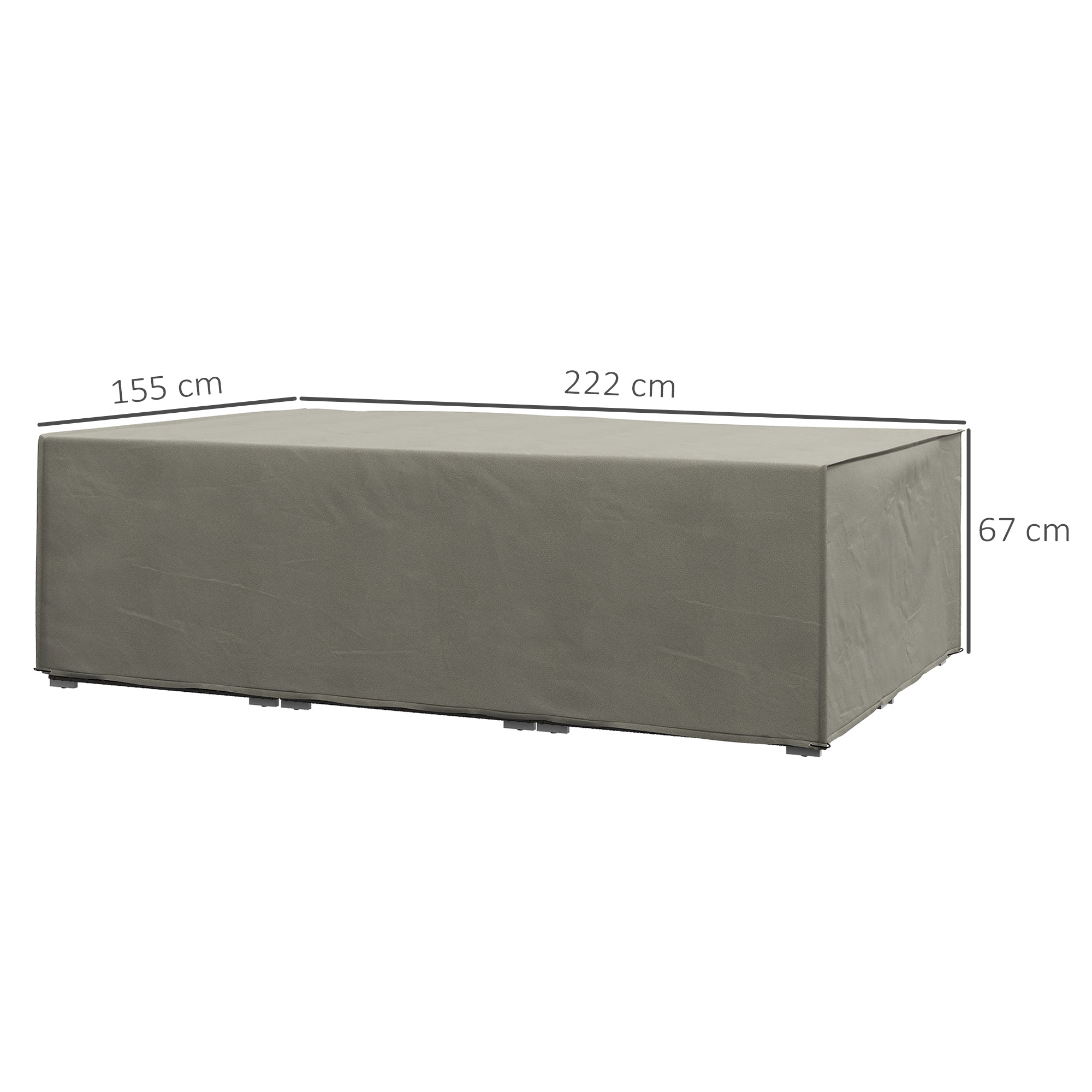 Outsunny 155 x 222cm Waterproof Furniture Cover - Grey