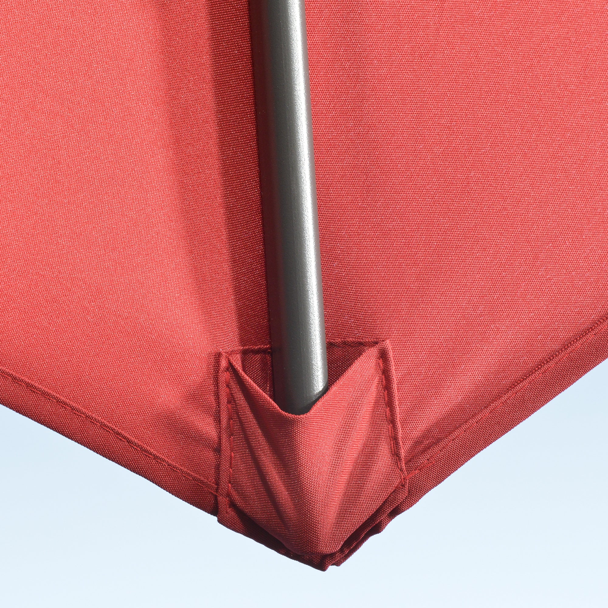 Outsunny 3 x 3(m) Cantilever Parasol with Cross Base Crank Handle - Wine Red - North Peak Garden Furniture