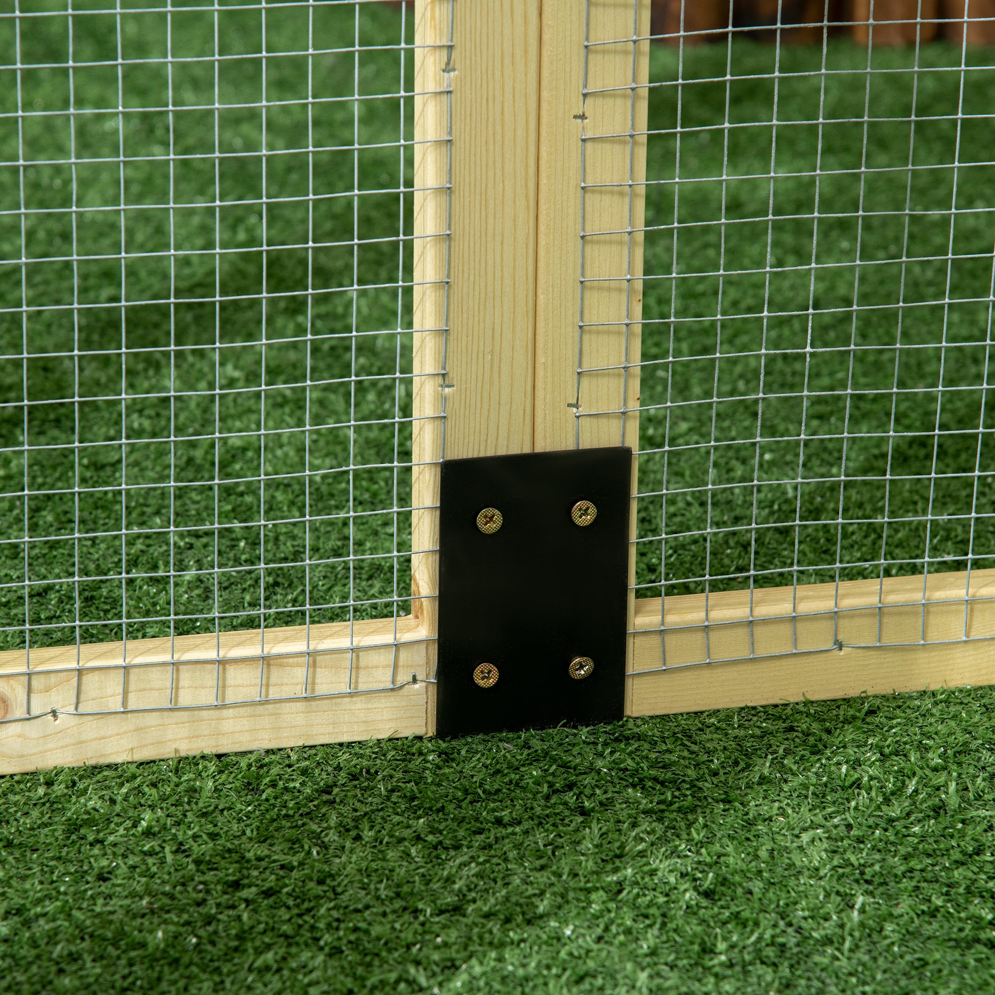 PawHut Large Chicken Run, Wooden Chicken coop, with Combinable Design - Natural Wood Finish - North Peak Garden Furniture