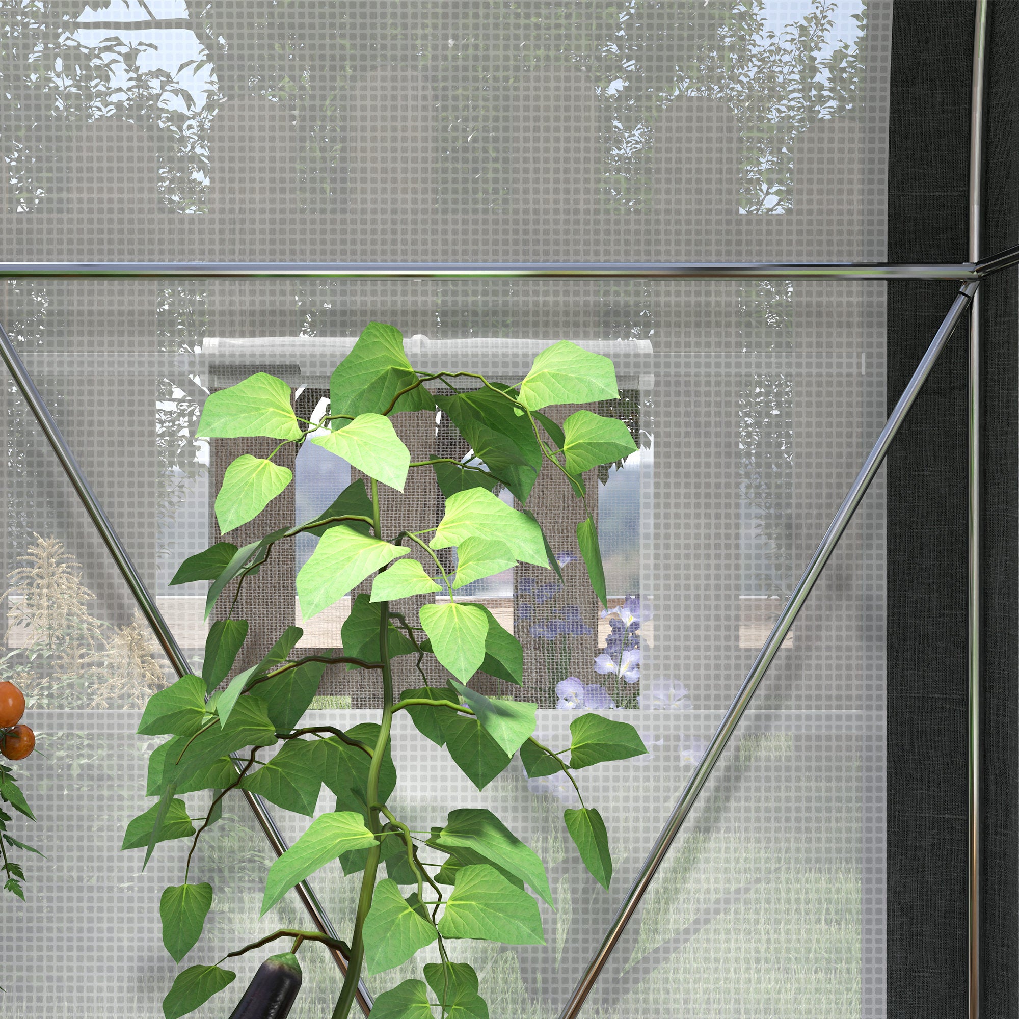 Outsunny 3 x 2(m) Walk-In Tunnel Greenhouse, with Accessories - White - North Peak Garden Furniture