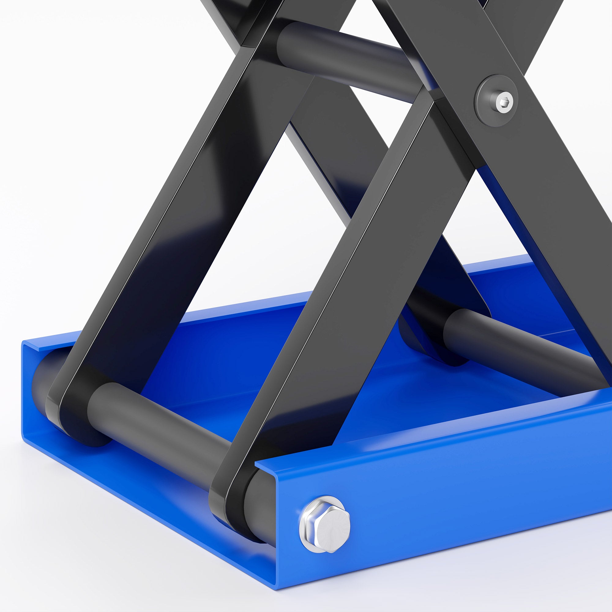 DURHAND 500KG Motorcycle Scissor Lift Jack, Height Adjustable Motorbike Stand with Anti-Slip Wide Deck, Heavy Duty Steel Motorbike Repair Lift Hoist Stand for Home Garage, Blue - North Peak Garden Furniture