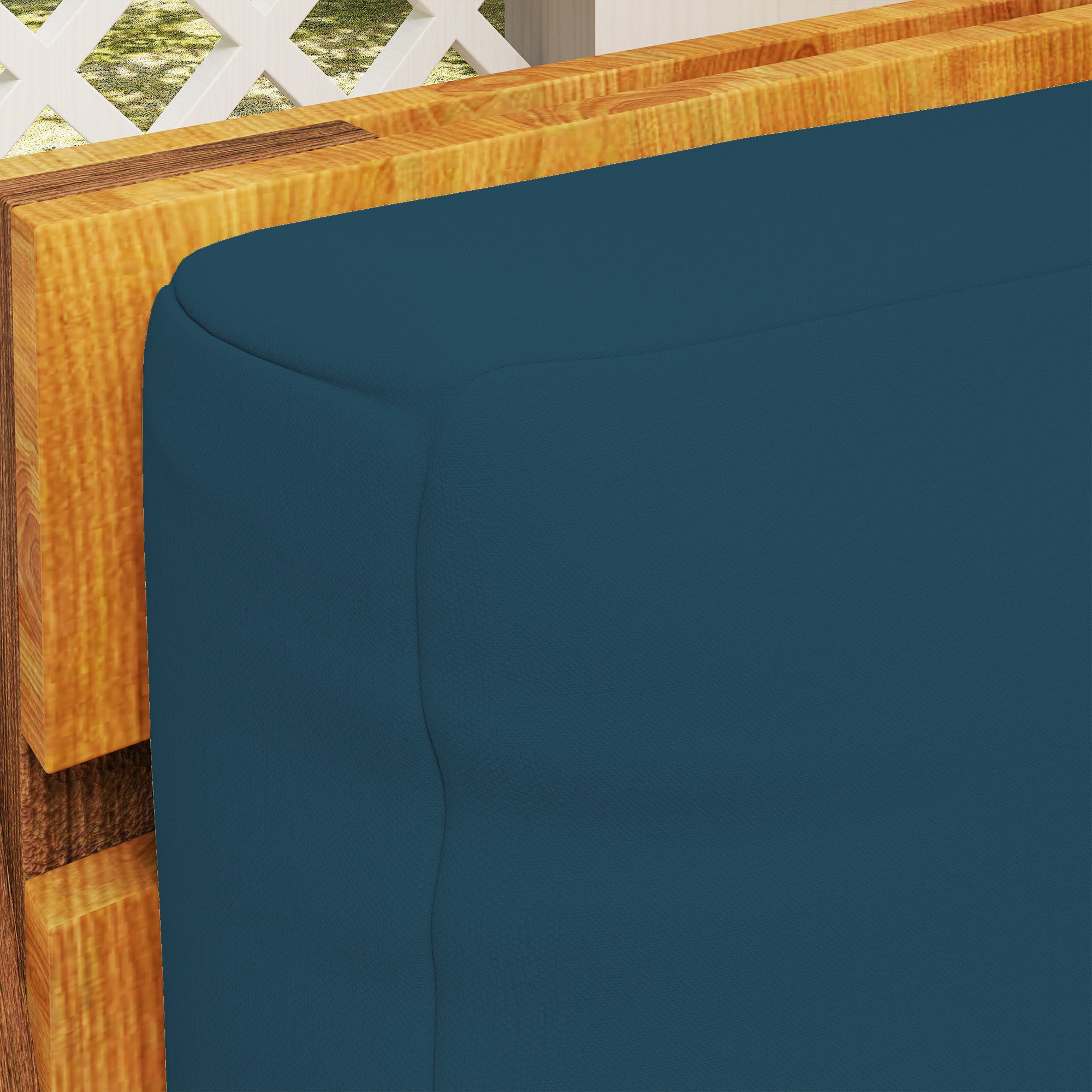 Outsunny 2 Seater Pallet Furniture Cushions Pallet Cushions, UPF20+ 220gsm Fabric, 20 cm Thick Outdoor Seat Pads, Navy Blue - North Peak Garden Furniture
