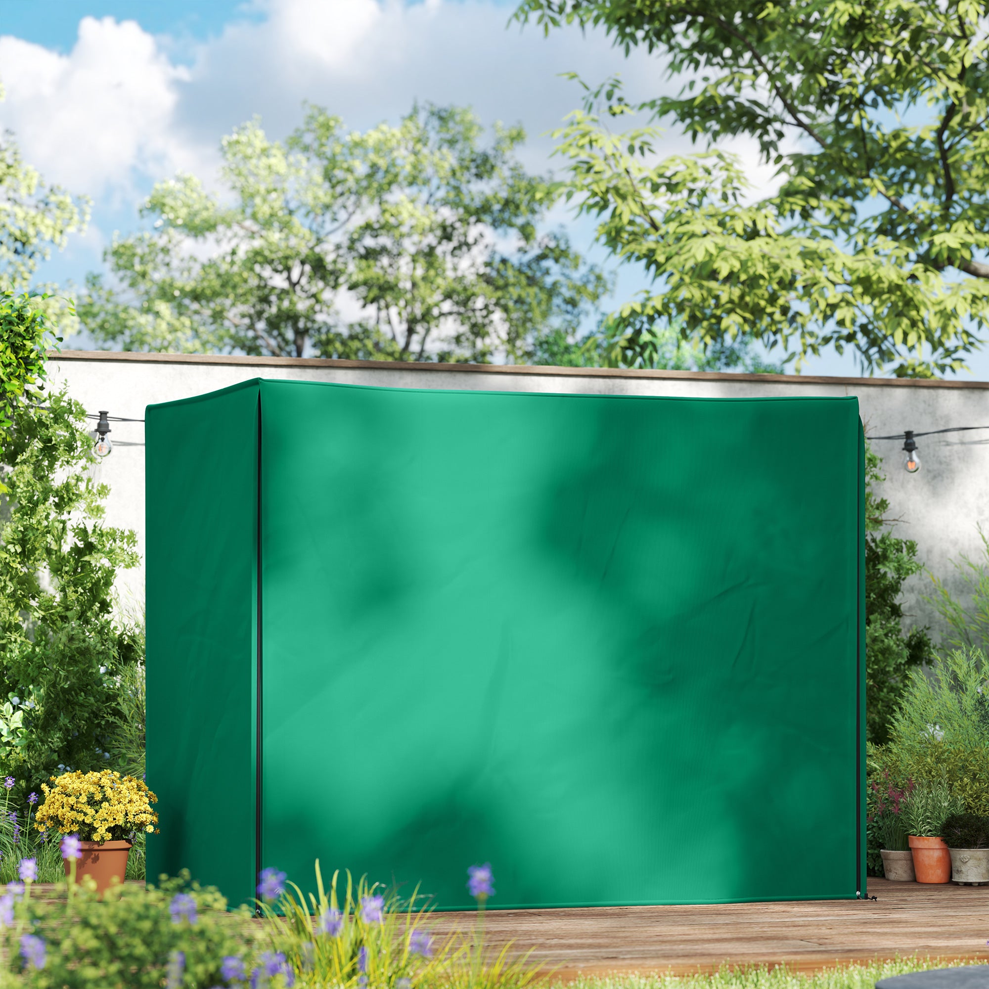 Outsunny 220 x 125cm Three-Seater Swing Chair Protective Cover - Green - North Peak Garden Furniture