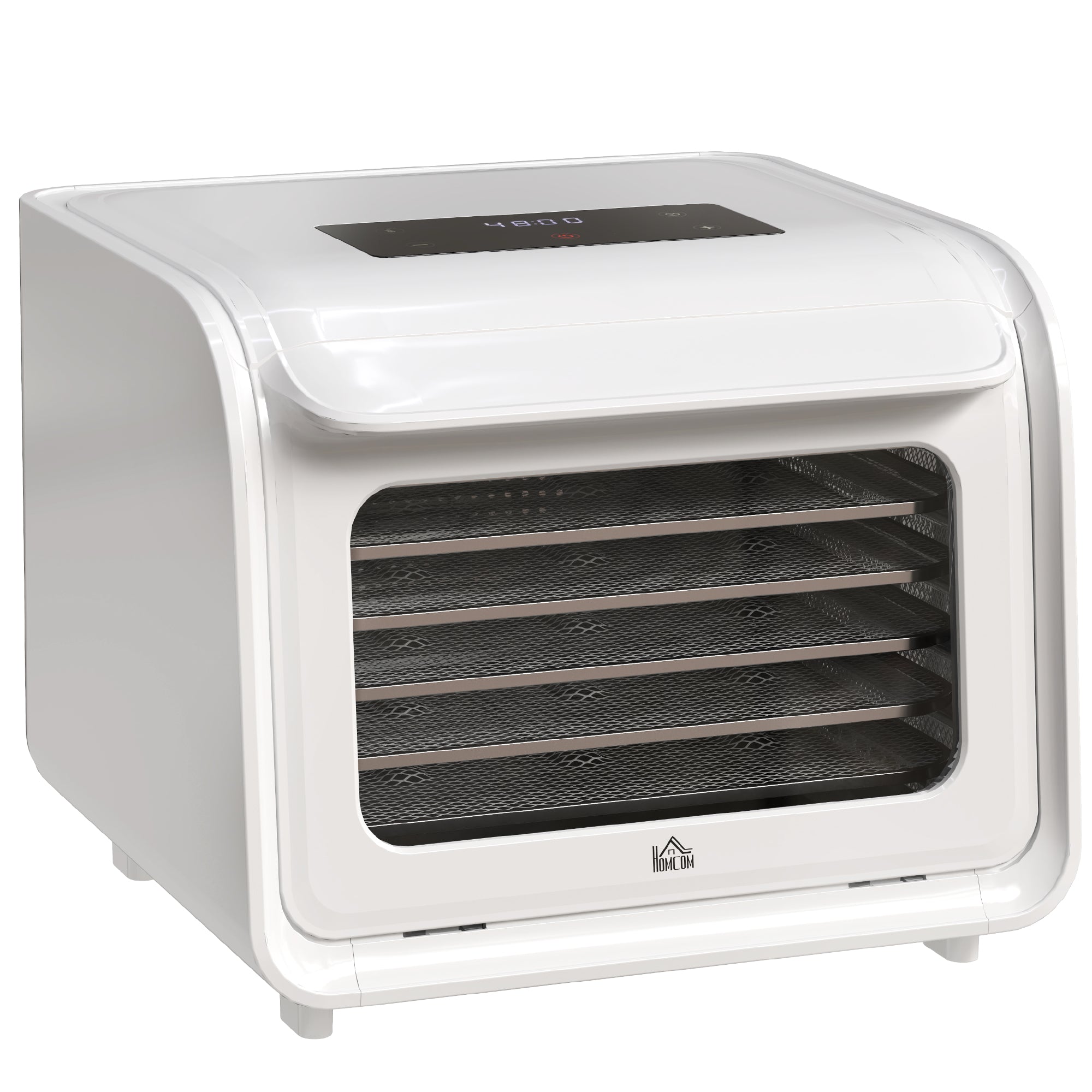 HOMCOM 35-70°C Six-Tray Food Dehydrator - White - North Peak Garden Furniture