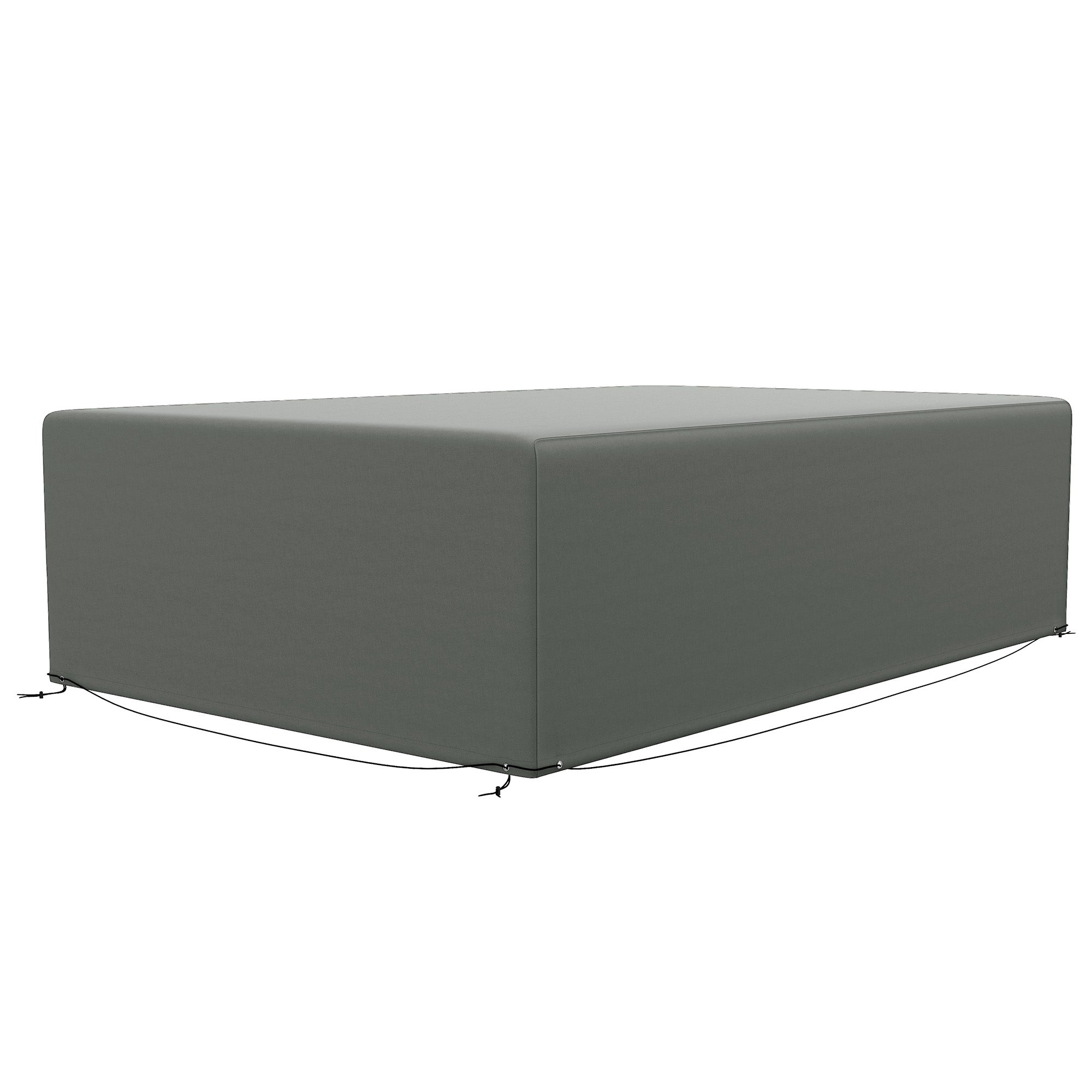 Outsunny Outdoor Garden Furniture Cover Waterproof, Anti-UV 600D Heavy Duty Oxford Fabric Patio Furniture Cover for Rectangular Sofa Table Set, Dark Grey, 245 x 165 x 66 cm - North Peak Garden Furniture