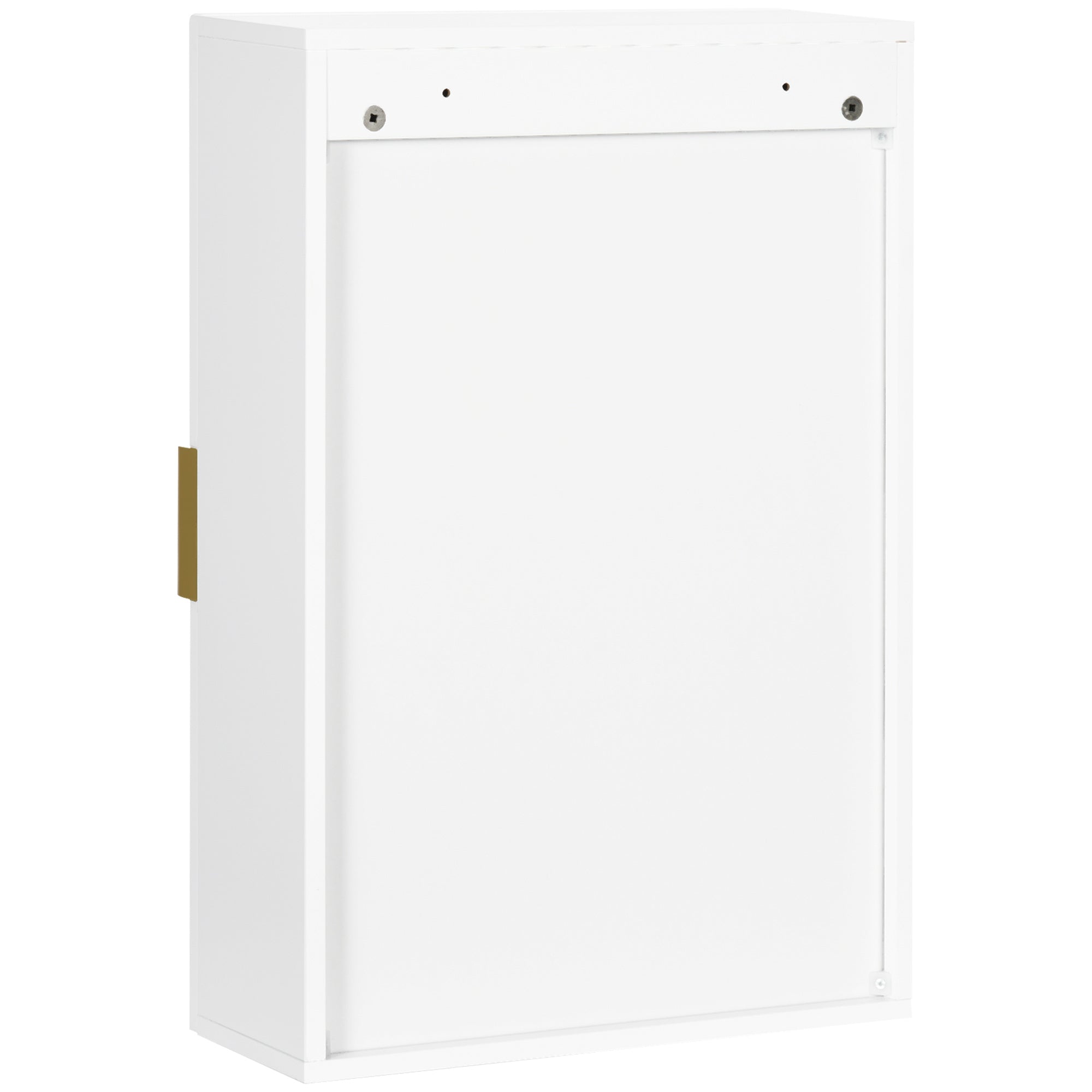 kleankin Bathroom Wall Cabinet, Over Toilet Storage Cupboard with Adjustable Shelves for Hallway, Living Room, White - North Peak Garden Furniture