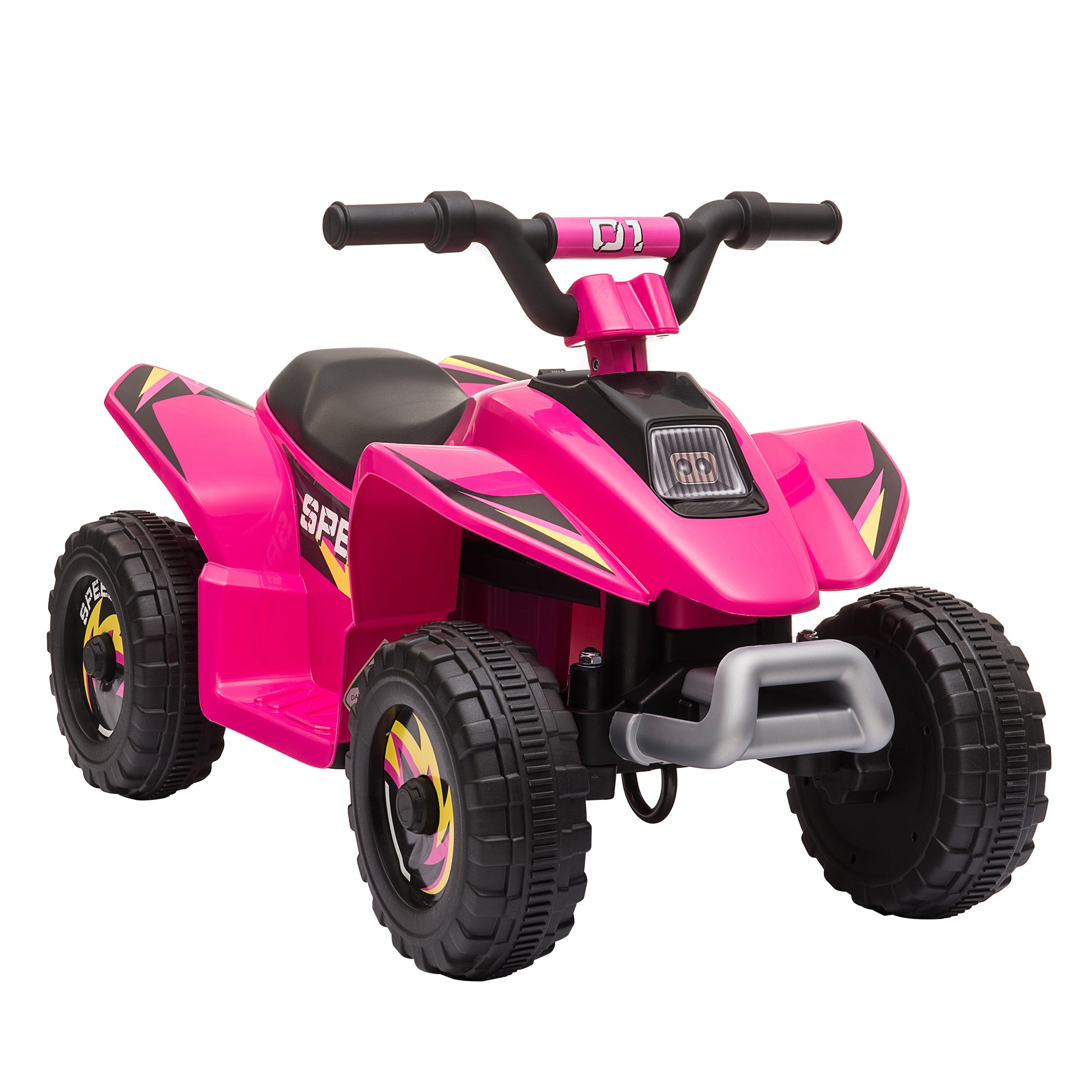 HOMCOM 6V Kids Electric Ride on Car ATV Toy Quad Bike Four Big Wheels w/ Forward Reverse Functions Toddlers for 18-36 Months Old Pink - North Peak Garden Furniture